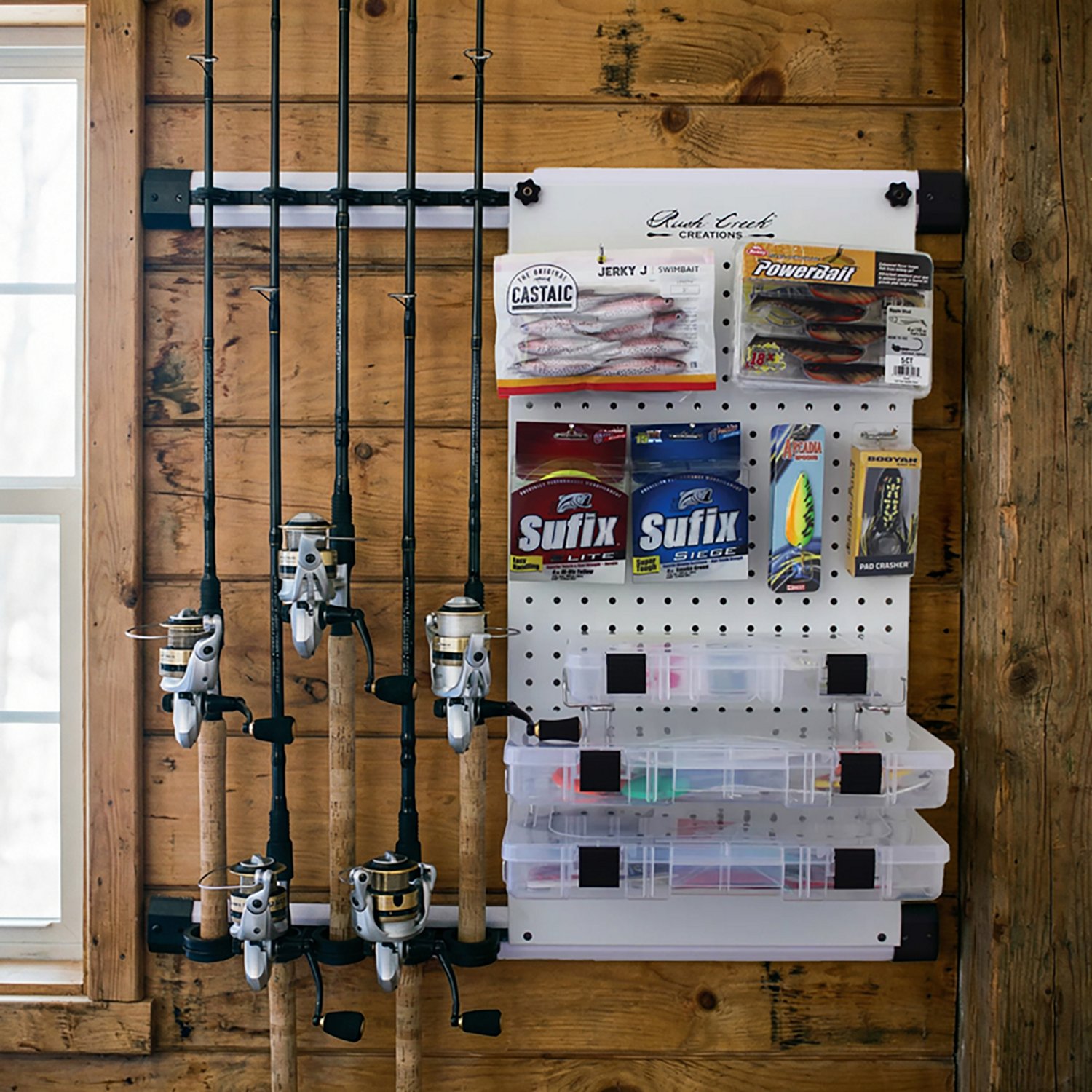 Rush Creek No Limits 5 Rod and Tackle Storage Wall Unit