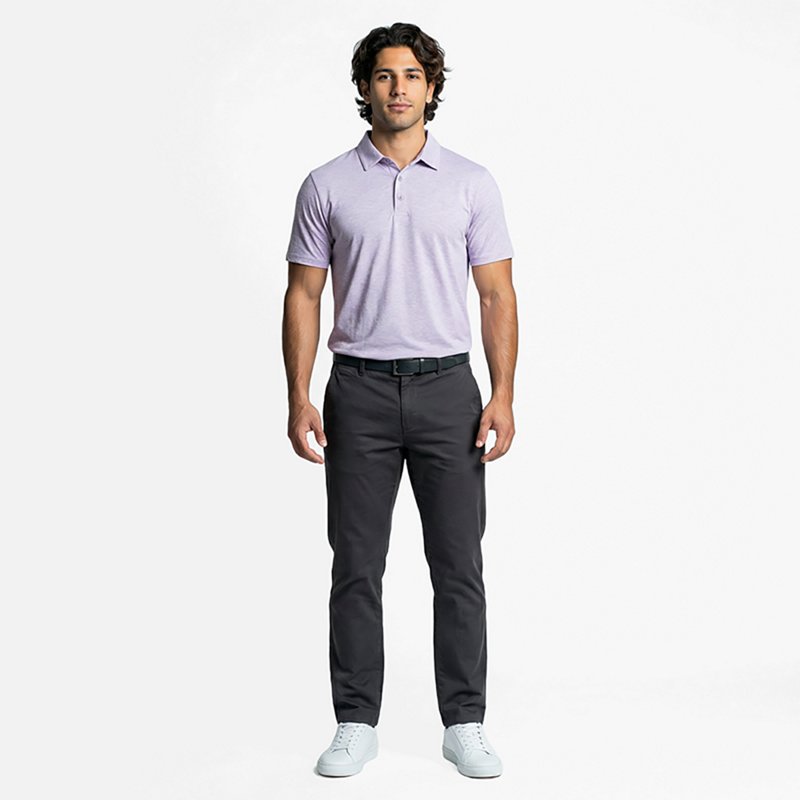 Antigua Par 3 Mens Short Sleeve Polo Shirt, Large, Purple