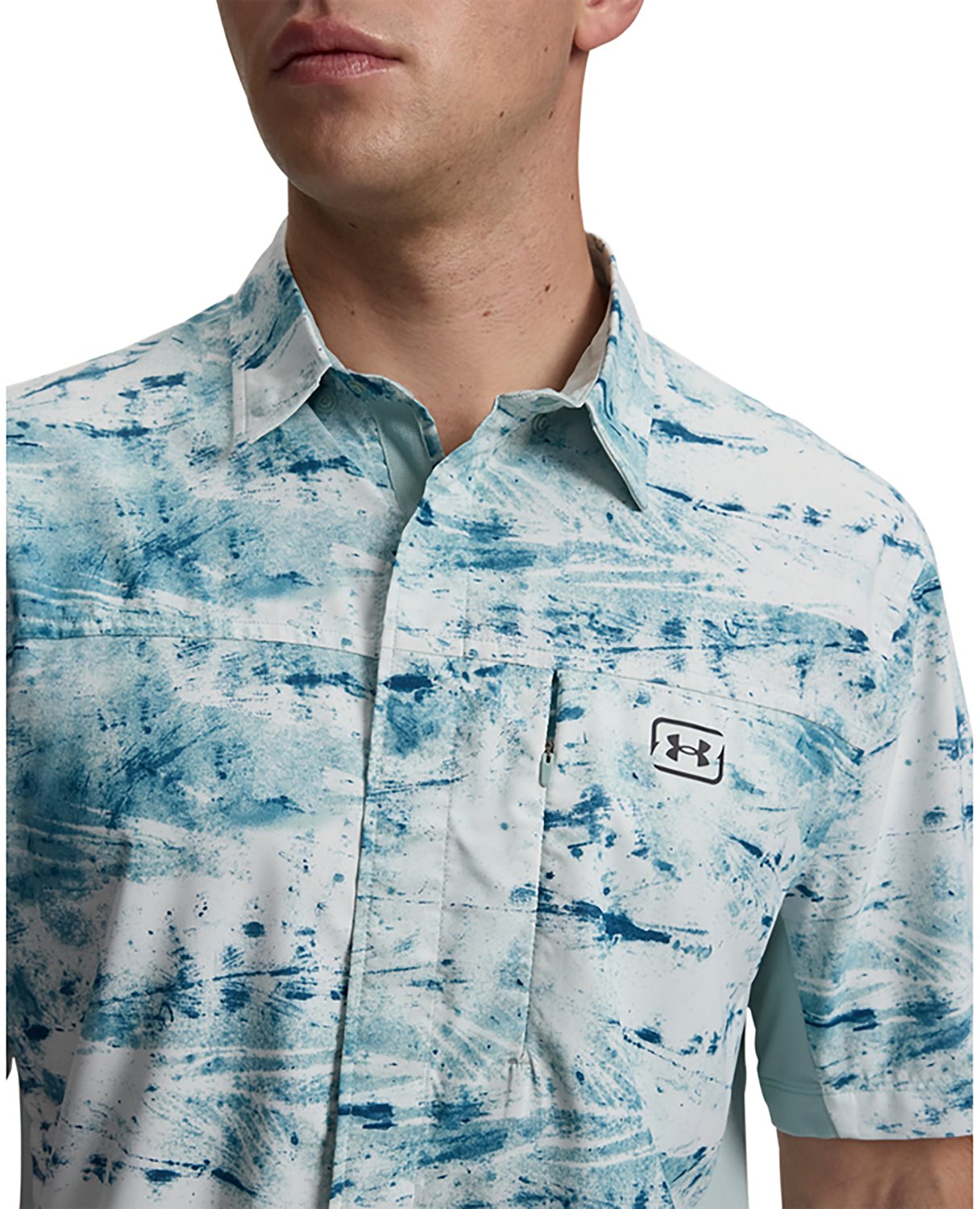 Under Armour Men's Shorebreak Fish Hybrid Printed Woven Shirt - view number 3