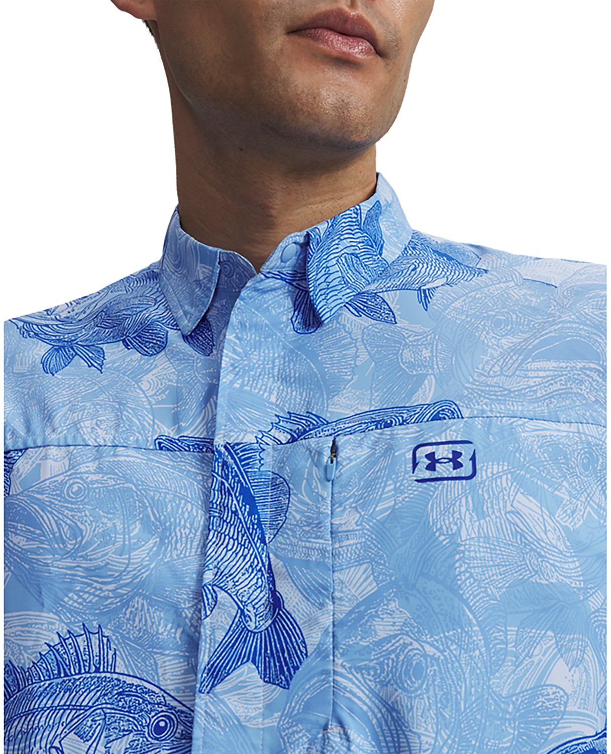 Under Armour Men's Shorebreak Fish Hybrid Printed Woven Shirt - view number 3