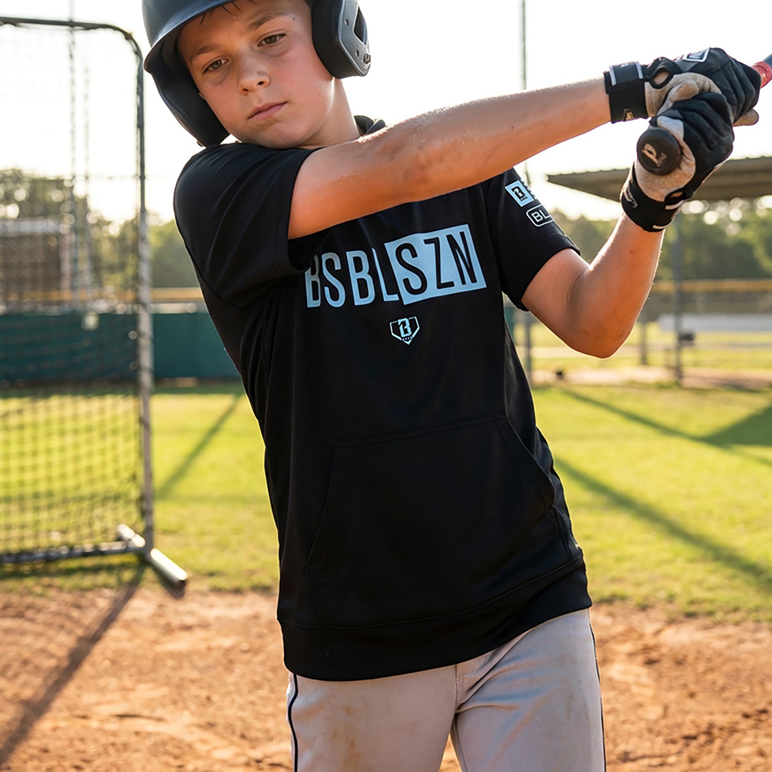 Baseball Lifestyle 101 Youth BSBL-SZN Short Sleeve Hoodie                                                                        - view number 6