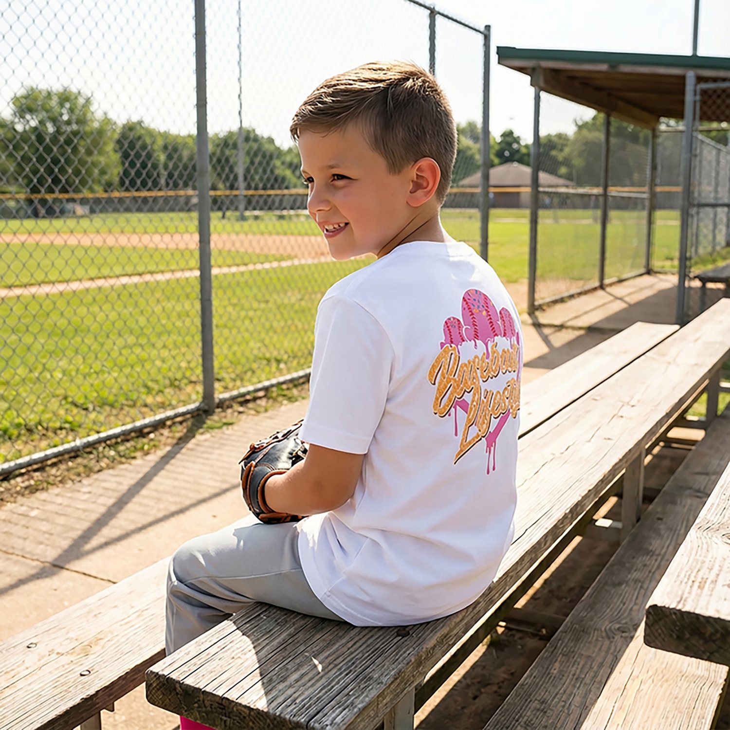 Baseball Lifestyle 101 Youth Ice Cream Graphic T-shirt                                                                           - view number 4