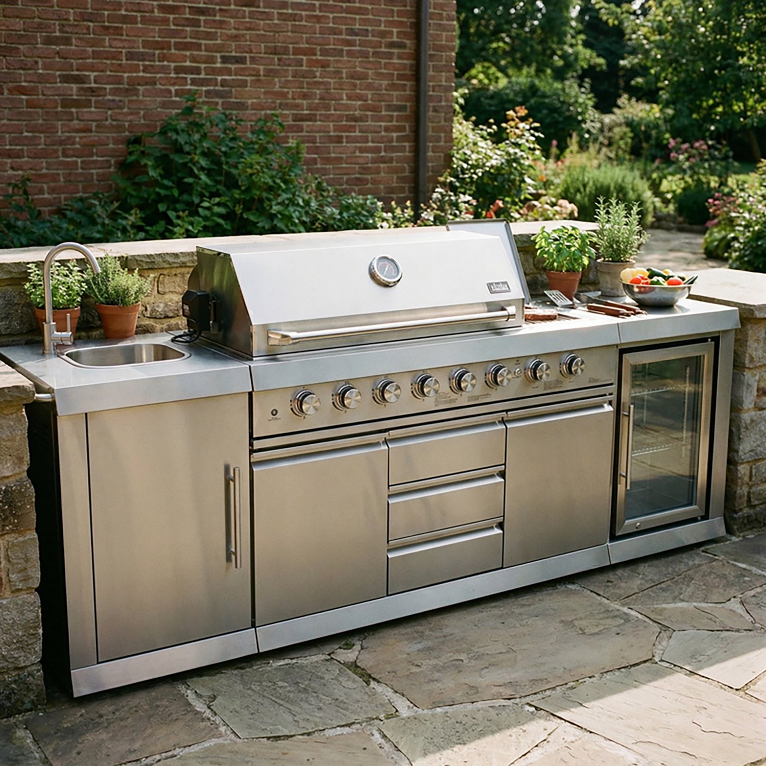 Big Horn 6-Burner Propane Gas Grill Island - view number 8