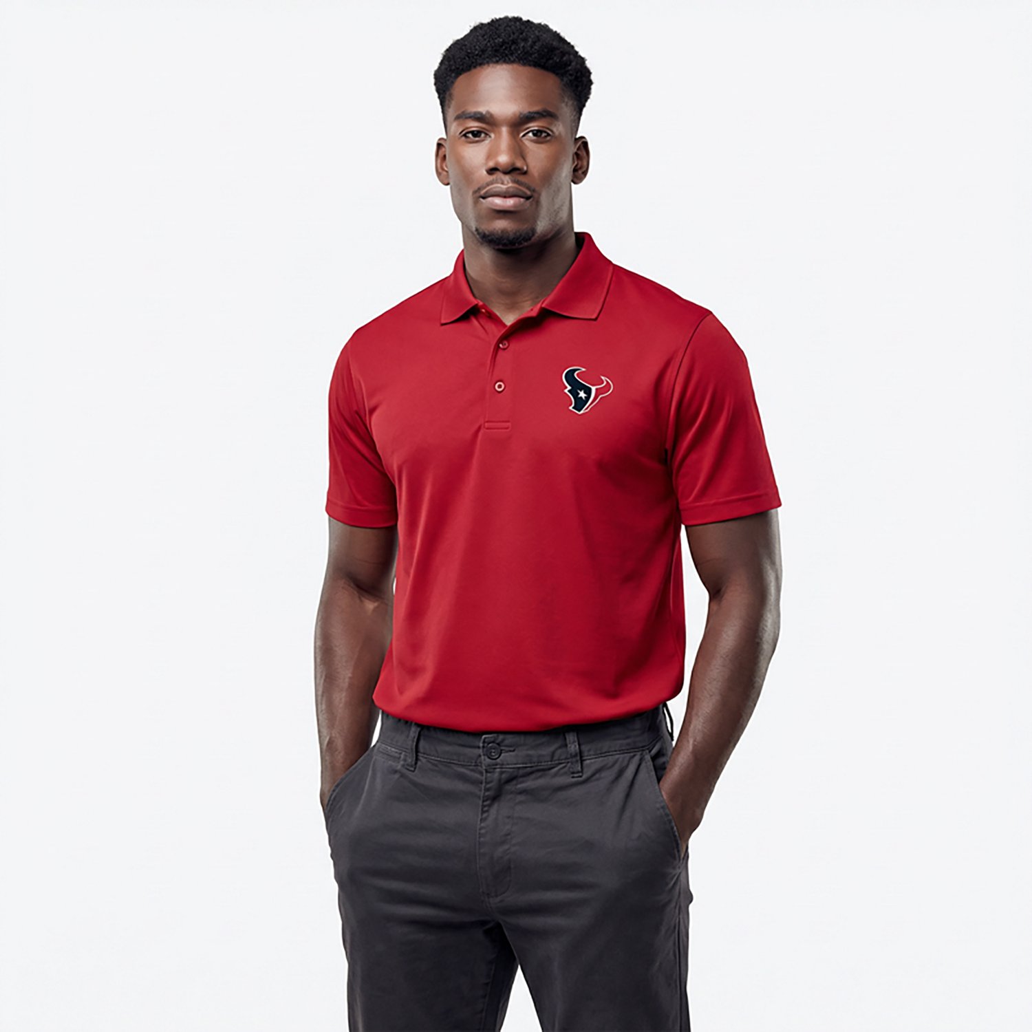 Antigua Men's Houston Texans New Logo Legacy Pique Polo Shirt