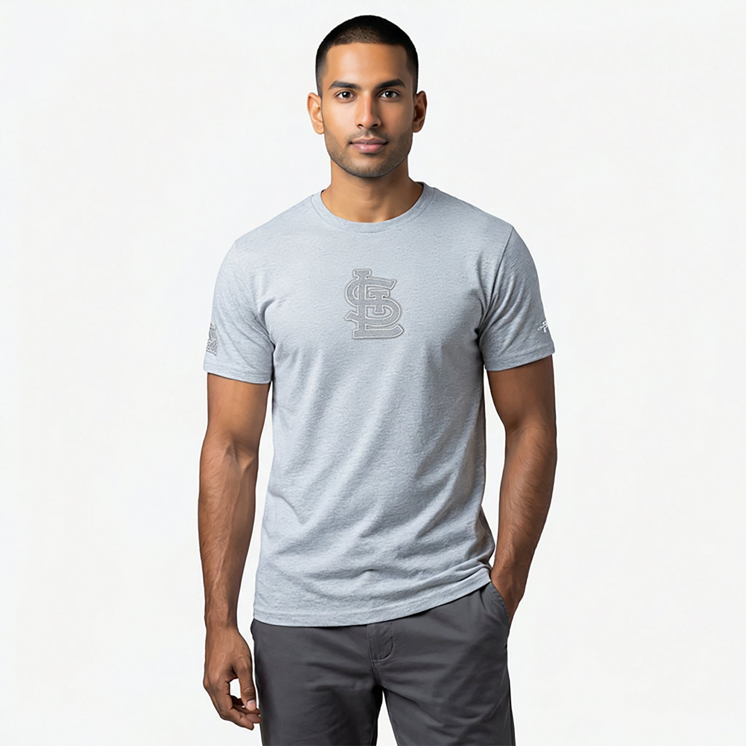 Pro Standard Men's Cardinals Reverse French Terry CJ Drop Shoulder T-shirt                                                       - view number 2