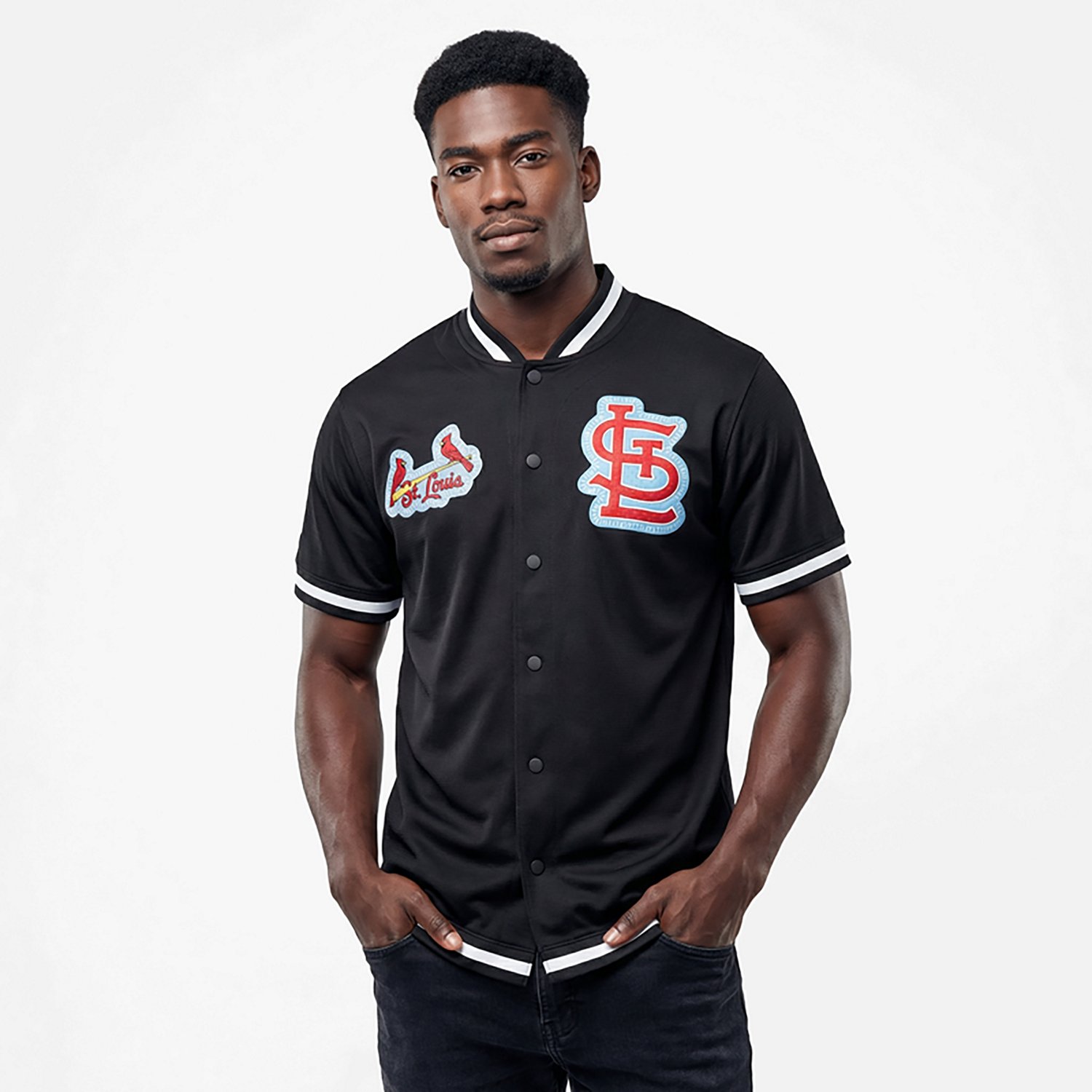 Pro Standard Men's St. Louis Cardinals DIY Pick Stitch Short Sleeve Jacket - view number 2