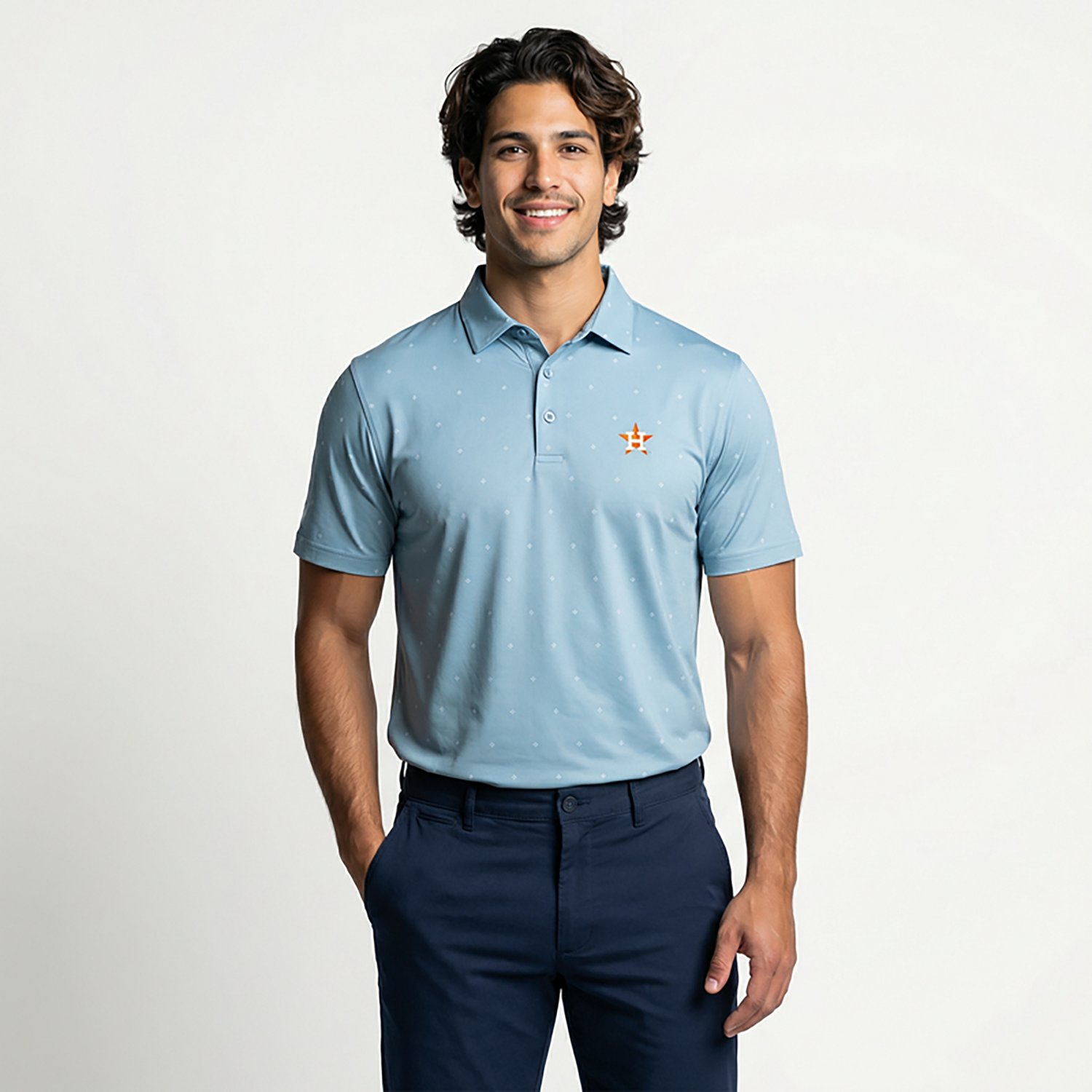 Levelwear Men's Houston Astros Vision INSIGNIA Core Short Sleeve Polo Shirt - view number 2