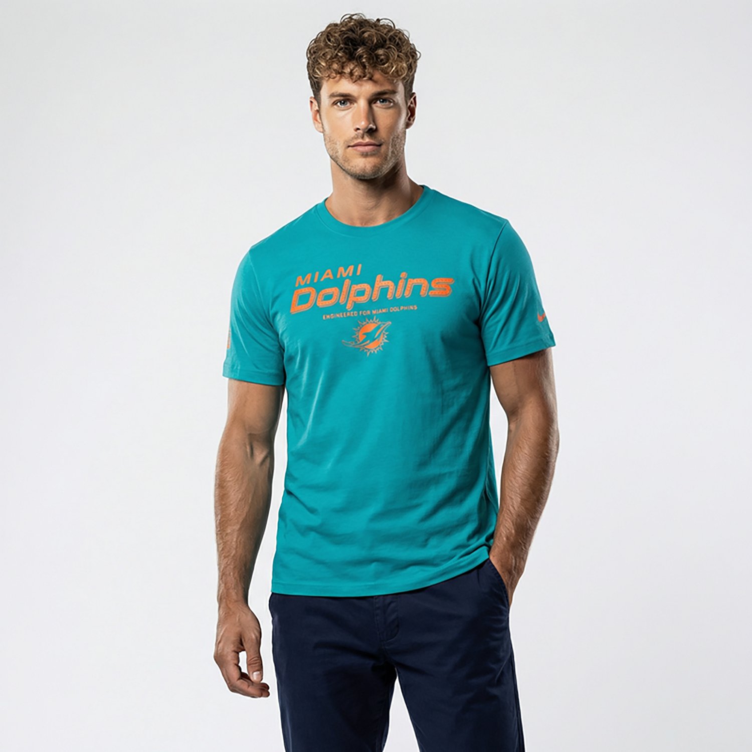 Nike Men's Dolphins DF TM Issue Crew T-shirt - view number 2