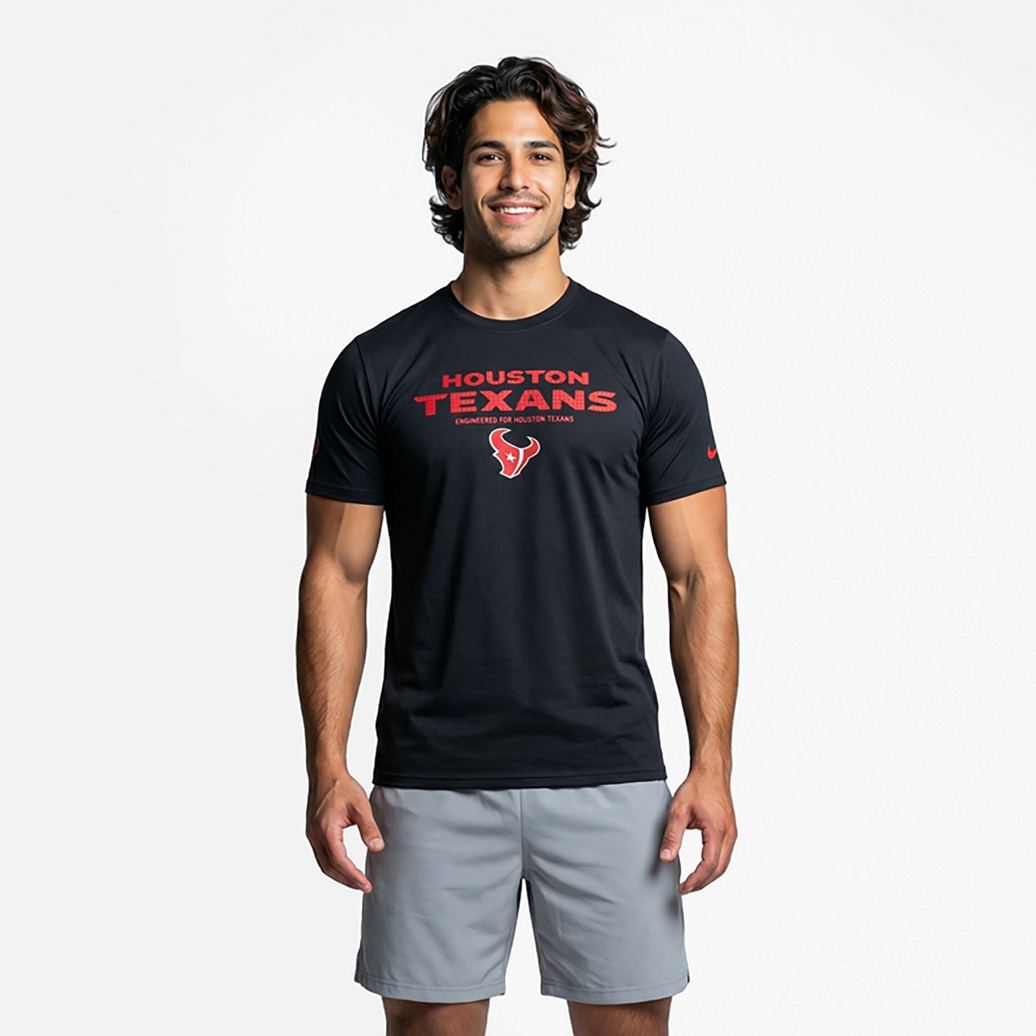 Nike Men's Houston Texans Dri-FIT TM Issue Crew Short Sleeve T-shirt