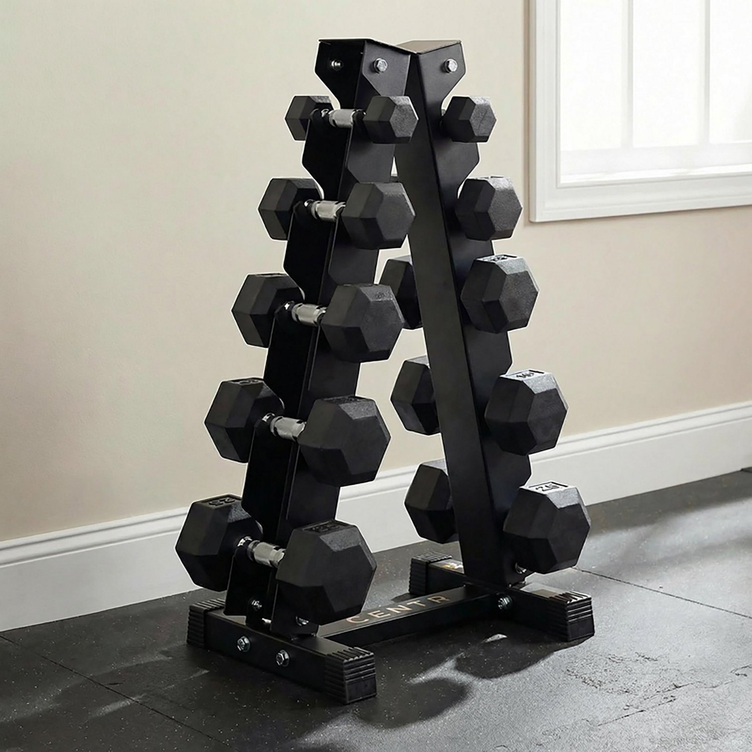 CENTR 150 lb Dumbbell Set with Rack - view number 8