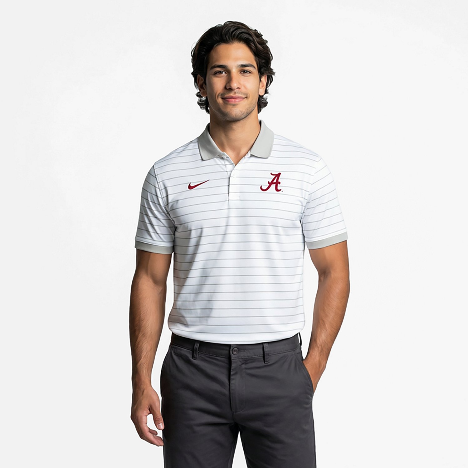 Nike Men’s Alabama Dri-FIT Stripe Victory Polo Shirt - view number 2