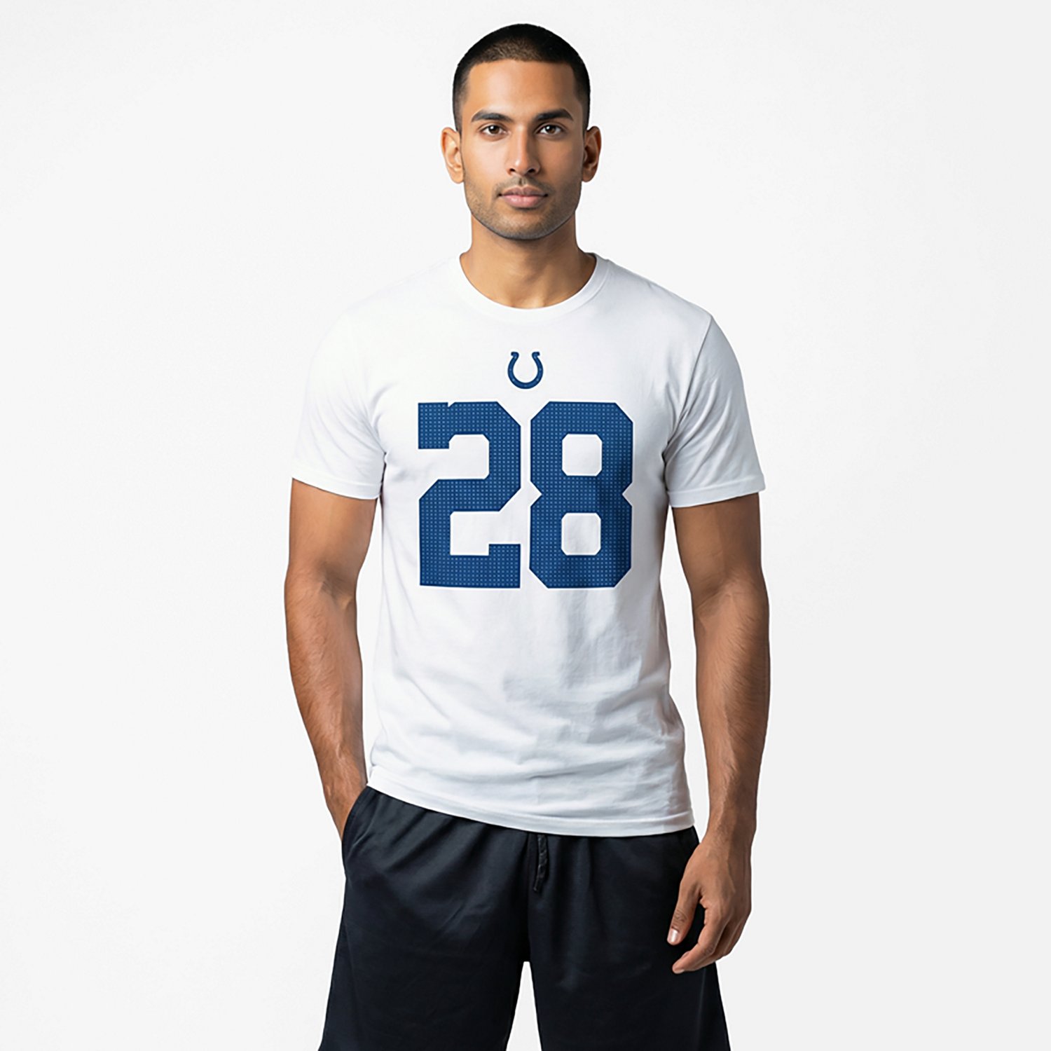 Nike Men's Indianapolis Colts Jonathan Taylor 28 Short Sleeve T-shirt - view number 2