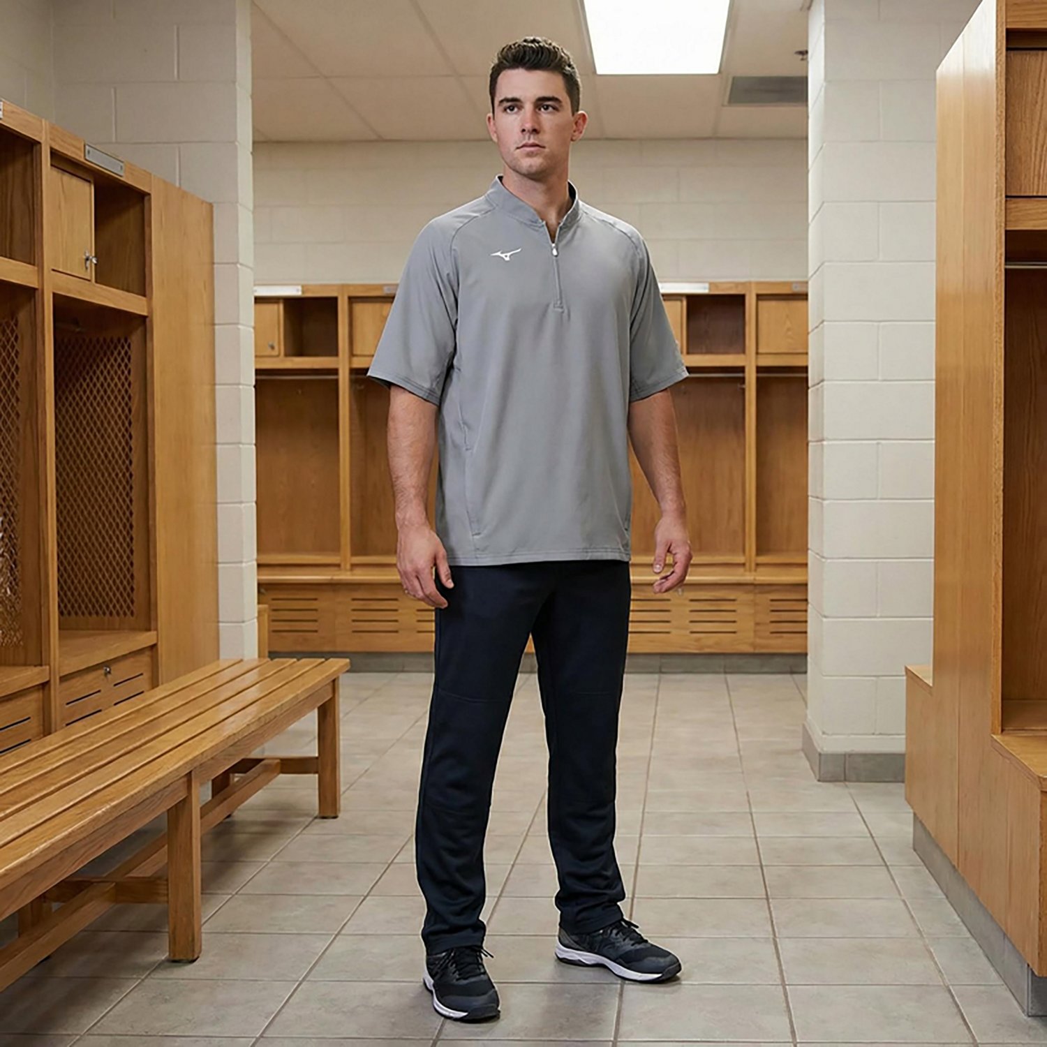 Mizuno Adults' Game Time Short Sleeve Baseball Hitting Jacket - view number 3