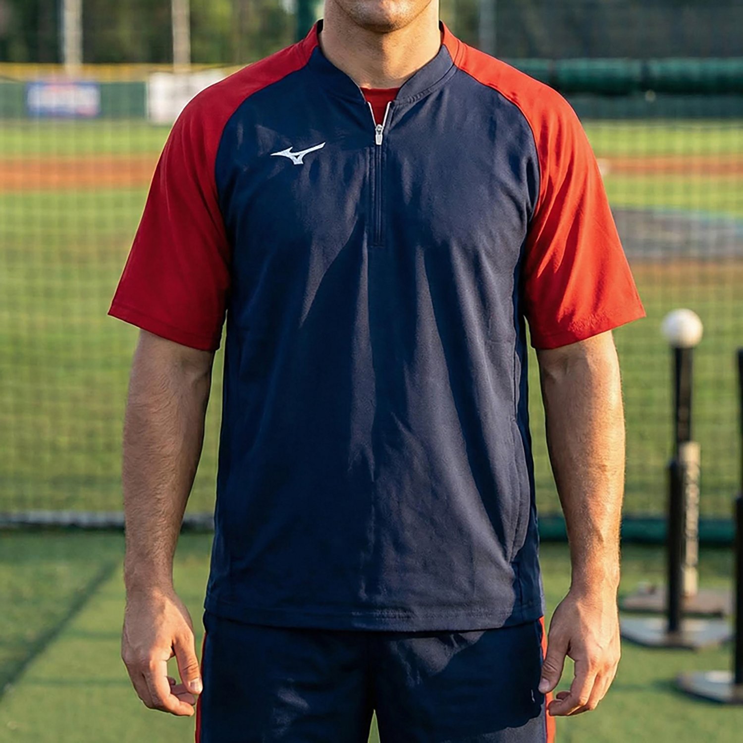 Mizuno Adults' Game Time Short Sleeve Baseball Hitting Jacket - view number 4