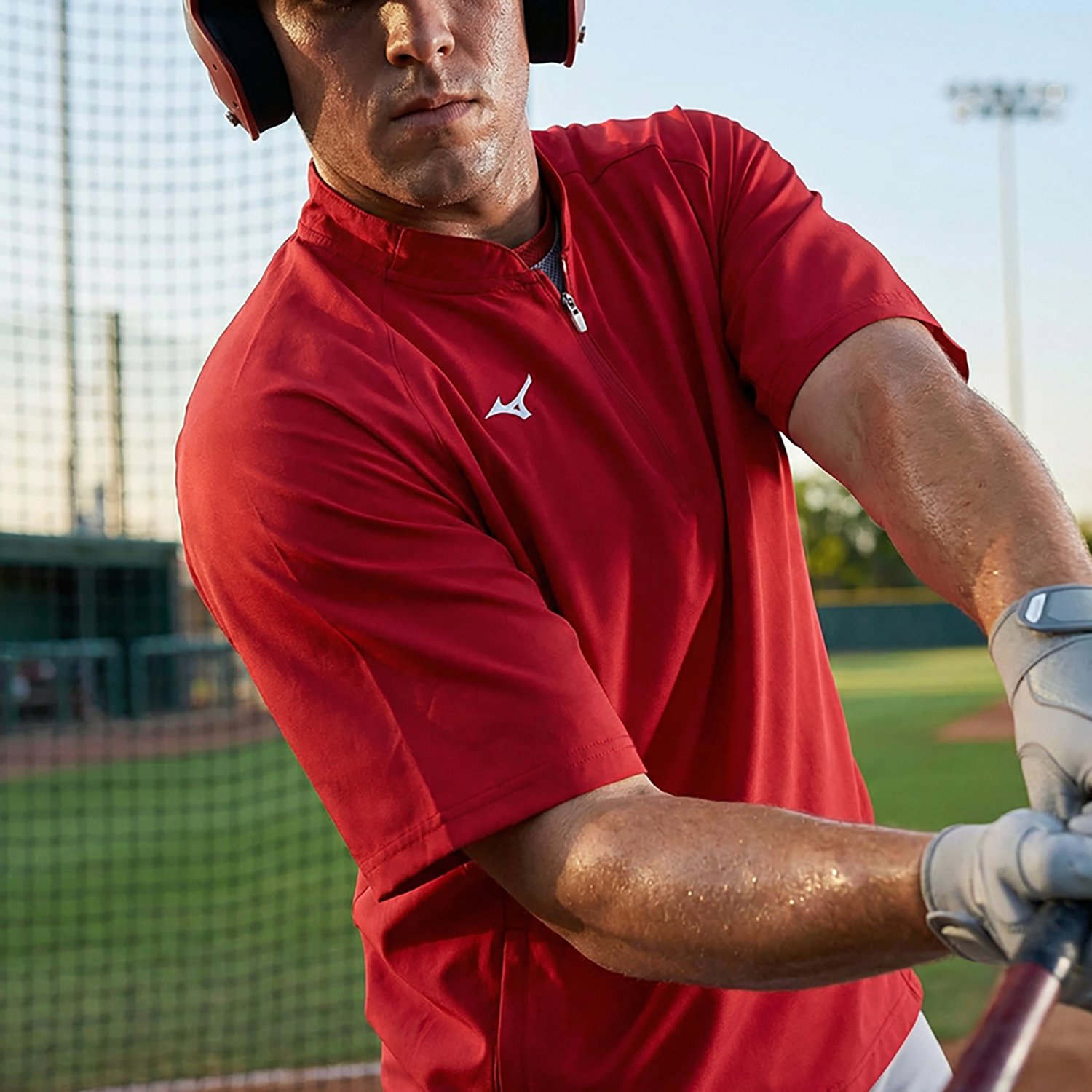 Mizuno Adults' Game Time Short Sleeve Baseball Hitting Jacket - view number 3