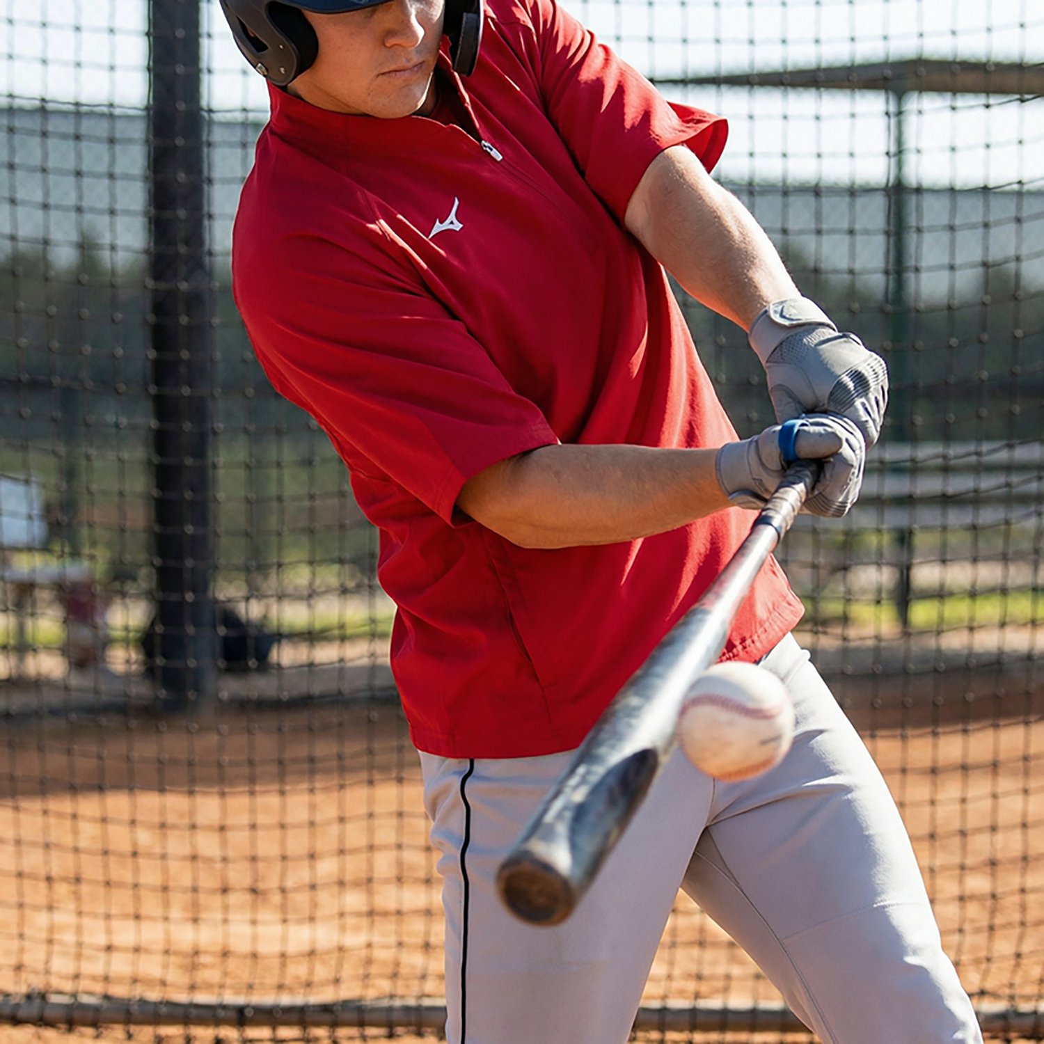 Mizuno Adults' Game Time Short Sleeve Baseball Hitting Jacket - view number 4