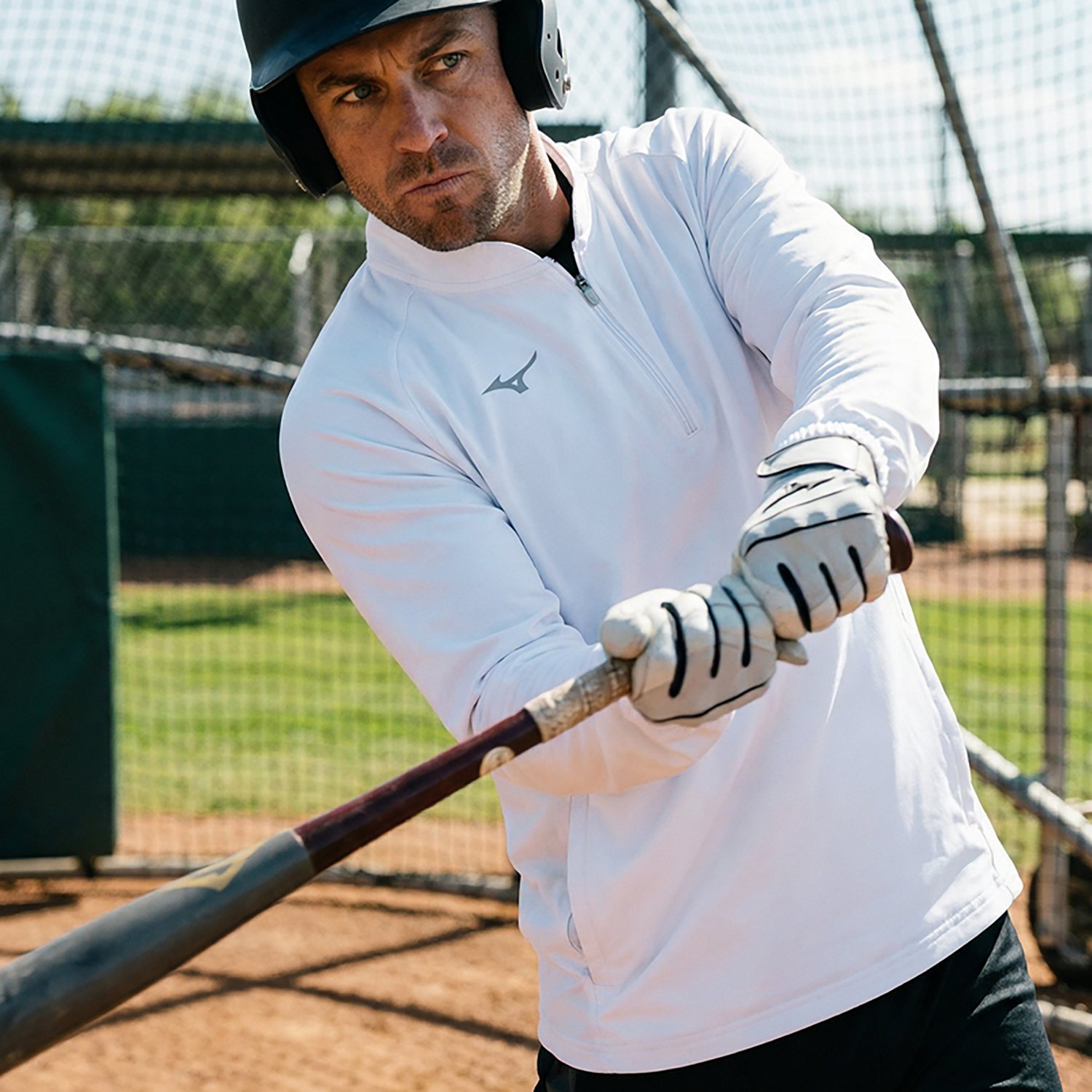 Mizuno Adults' Game Time Long Sleeve Baseball Hitting Jacket - view number 3