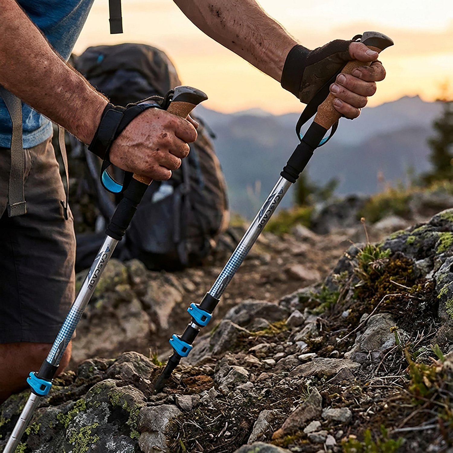 Cascade Mountain Tech Aluminum Quick-Lock Trekking Poles with Cork Grip - view number 6