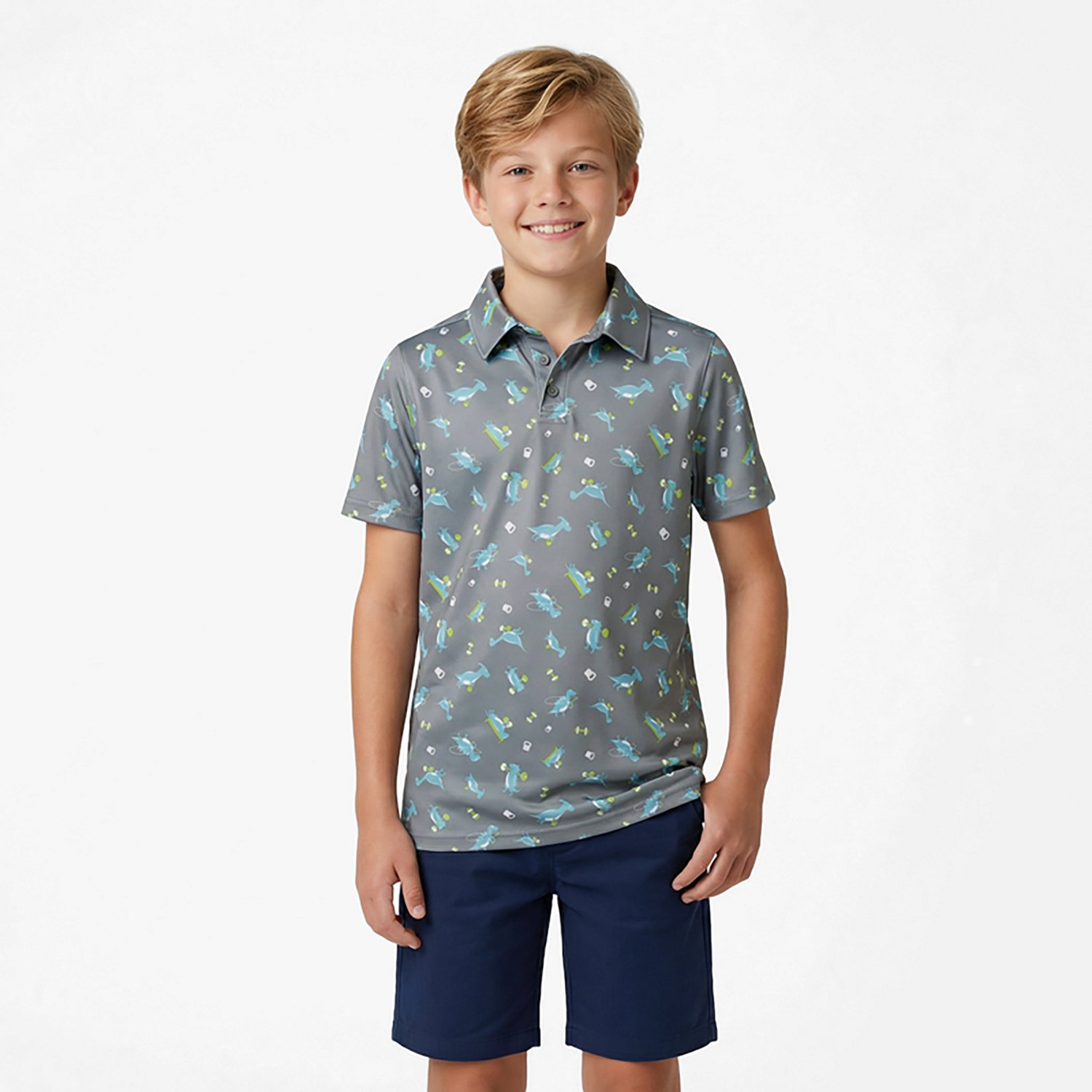 BCG Boys' Golf Dino Gym Short Sleeve Polo - view number 2