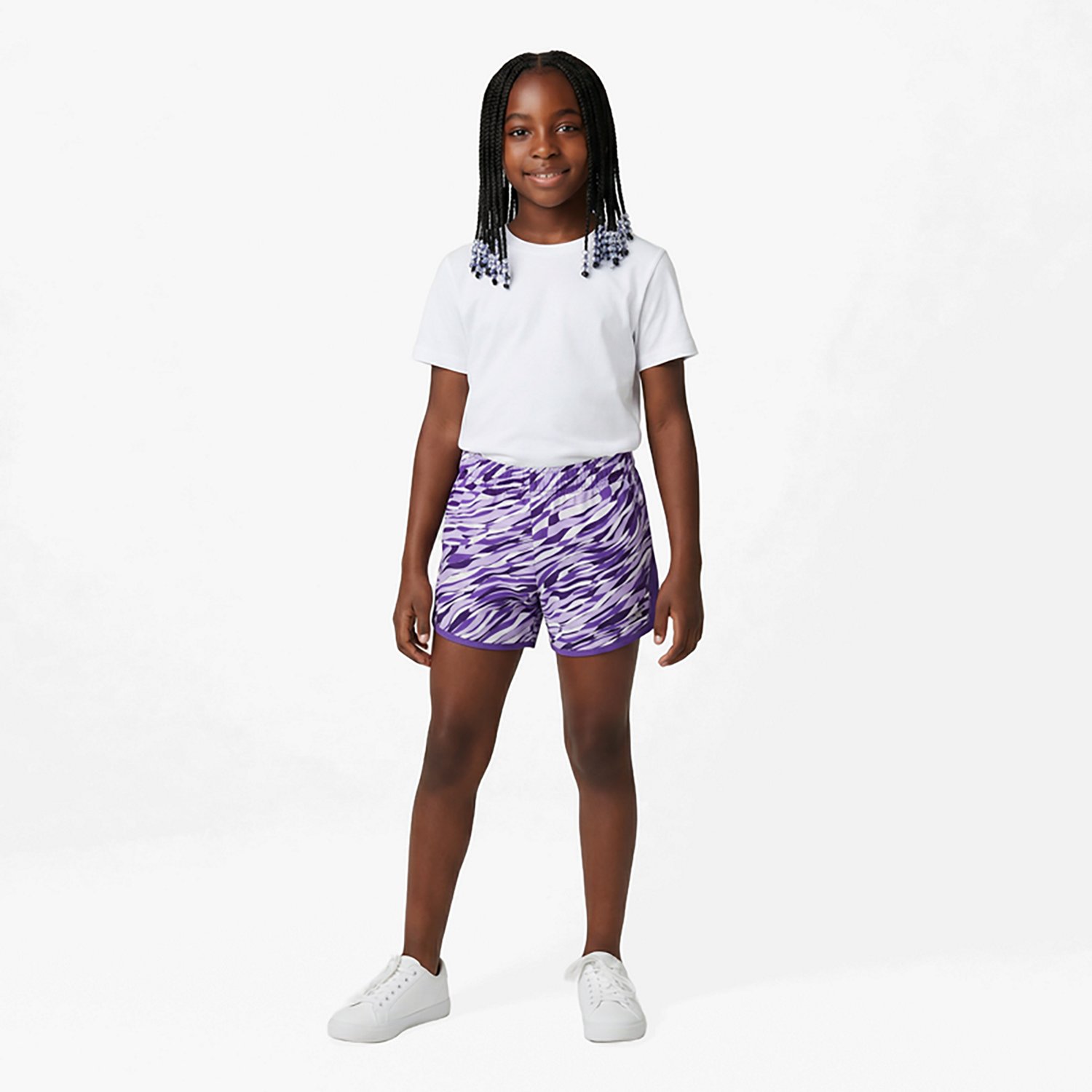 BCG Girls' Run Race Print Shorts 3.5 in