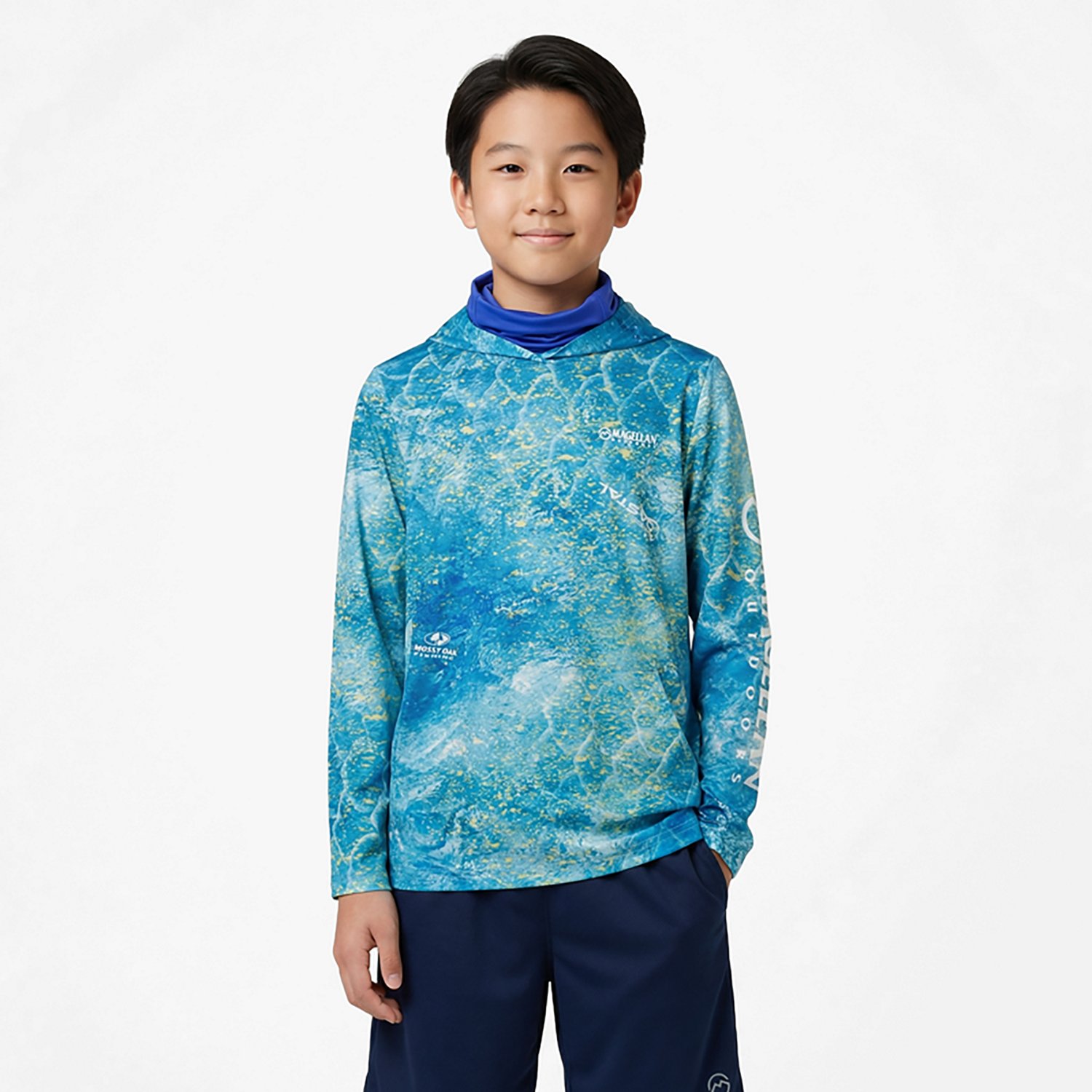 Magellan Outdoors Boys' Mossy Oak Coastal Gaiter Hoodie - view number 2