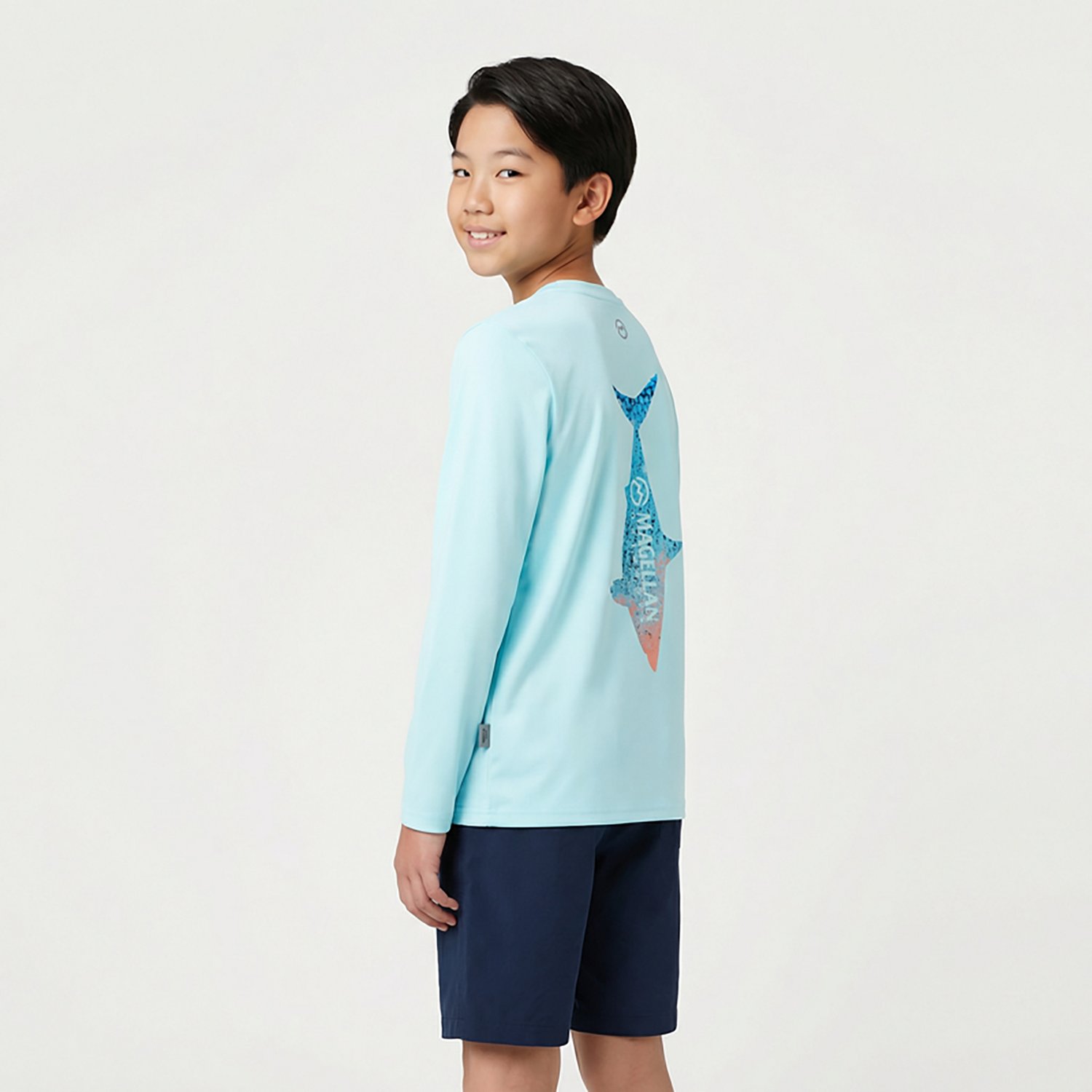 Magellan Outdoors Boys’ Casting Crew Fish Back Long Sleeve T-shirt - view number 2