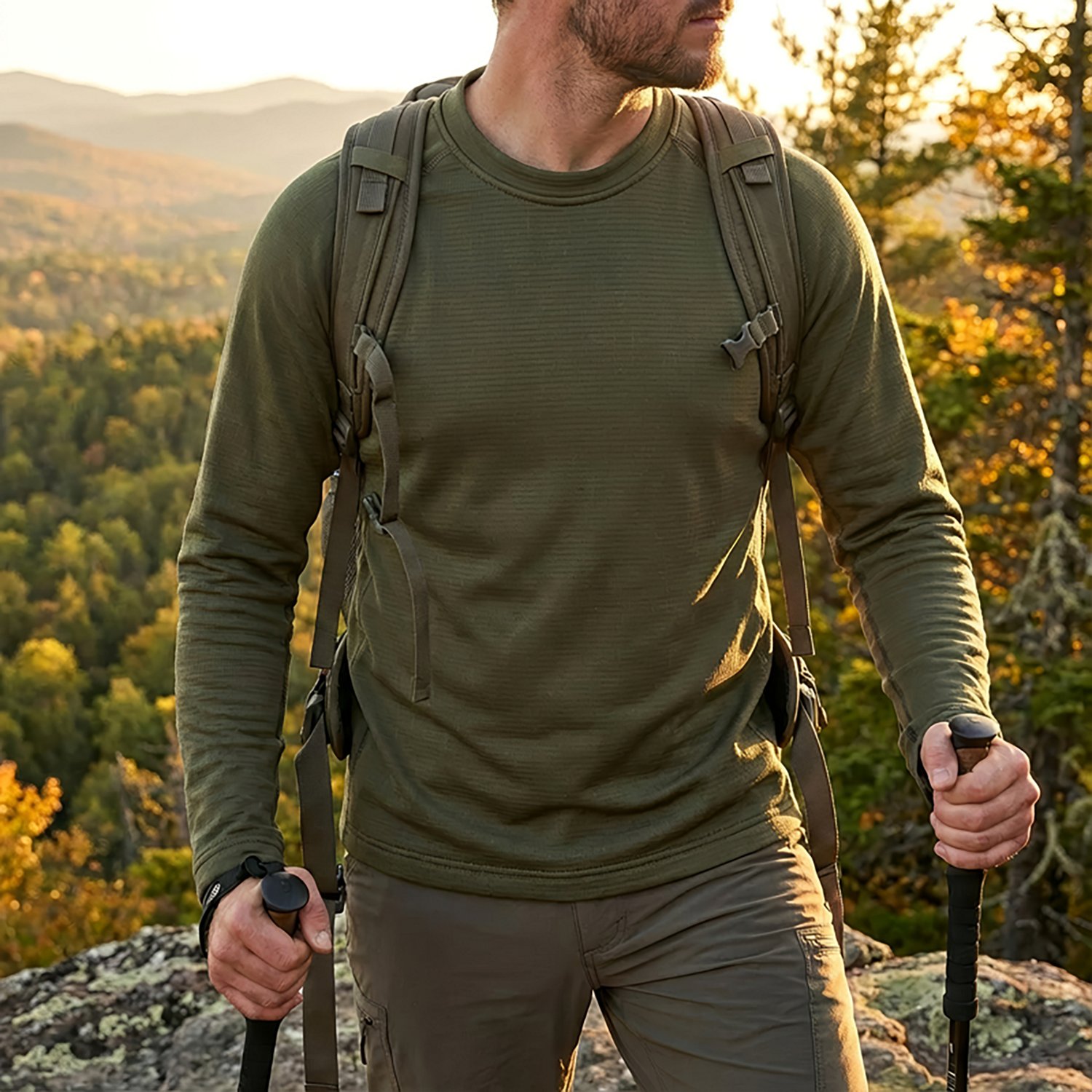 Magellan Outdoors Boys' HuntGear Heavy Weight Baselayer Crew Neck Top - view number 3