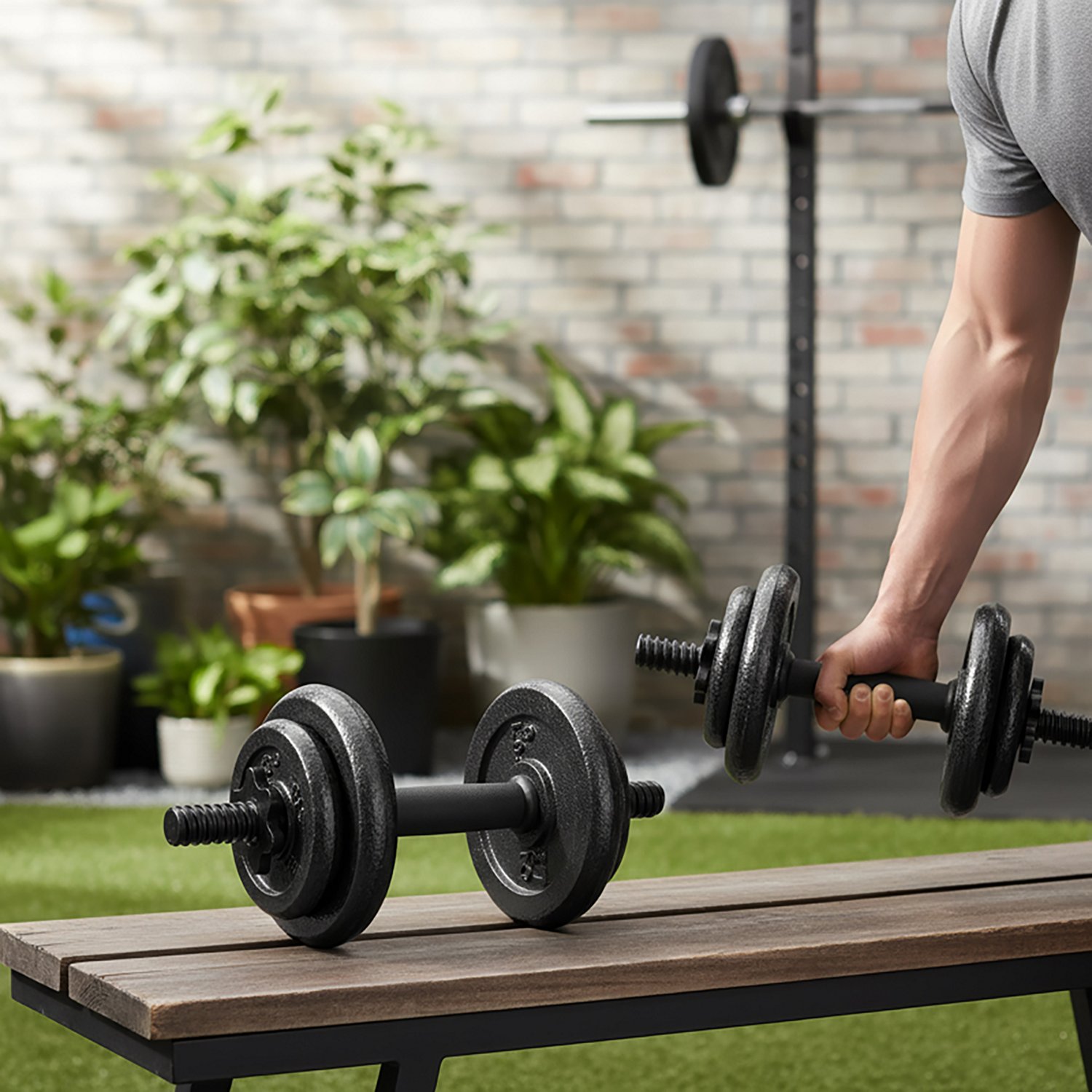 CAP Barbell 40 lb Cast Iron Dumbbell Set - view number 7