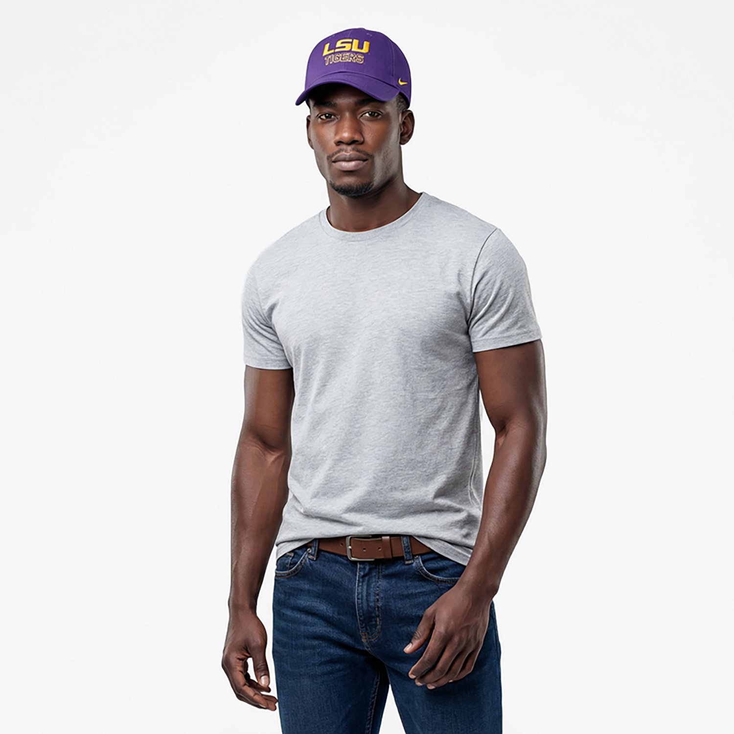 Nike Men's LSU Primary Logo Gameday Unstructured Adjustable Club Cap - view number 2