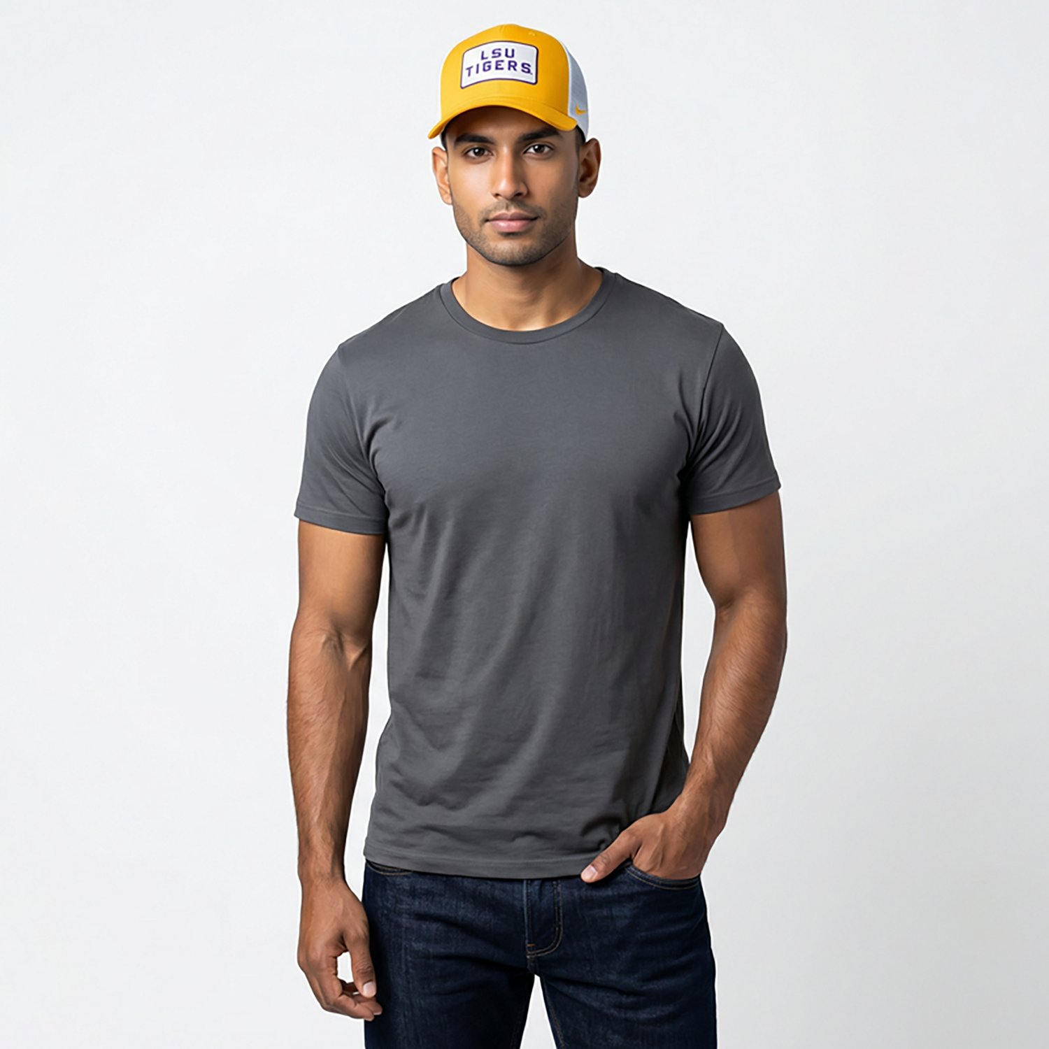 Nike Men's LSU Rise Gameday Team Patch Trucker Cap - view number 2