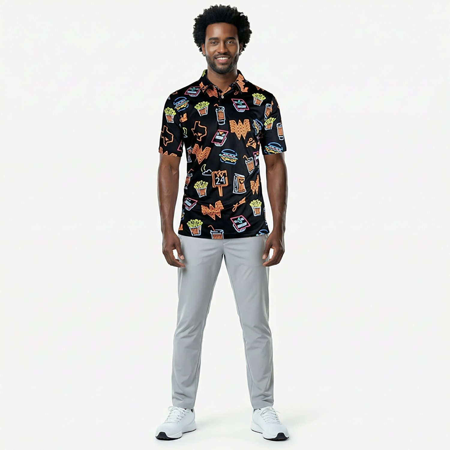 Chubbies Men's Neon Whataburger Performance Polo