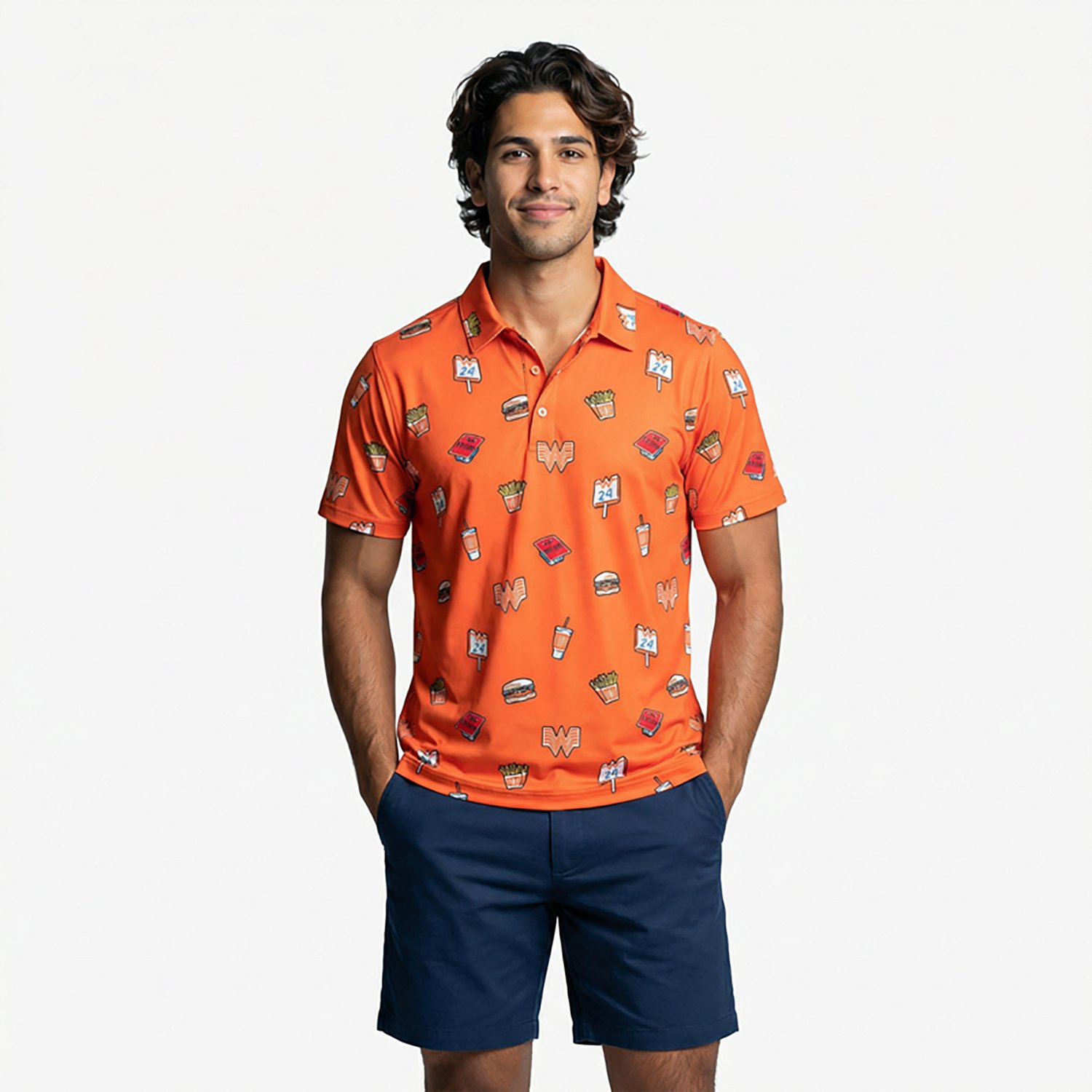 Chubbies Men's The Whataburger Comic Performance Polo - view number 2