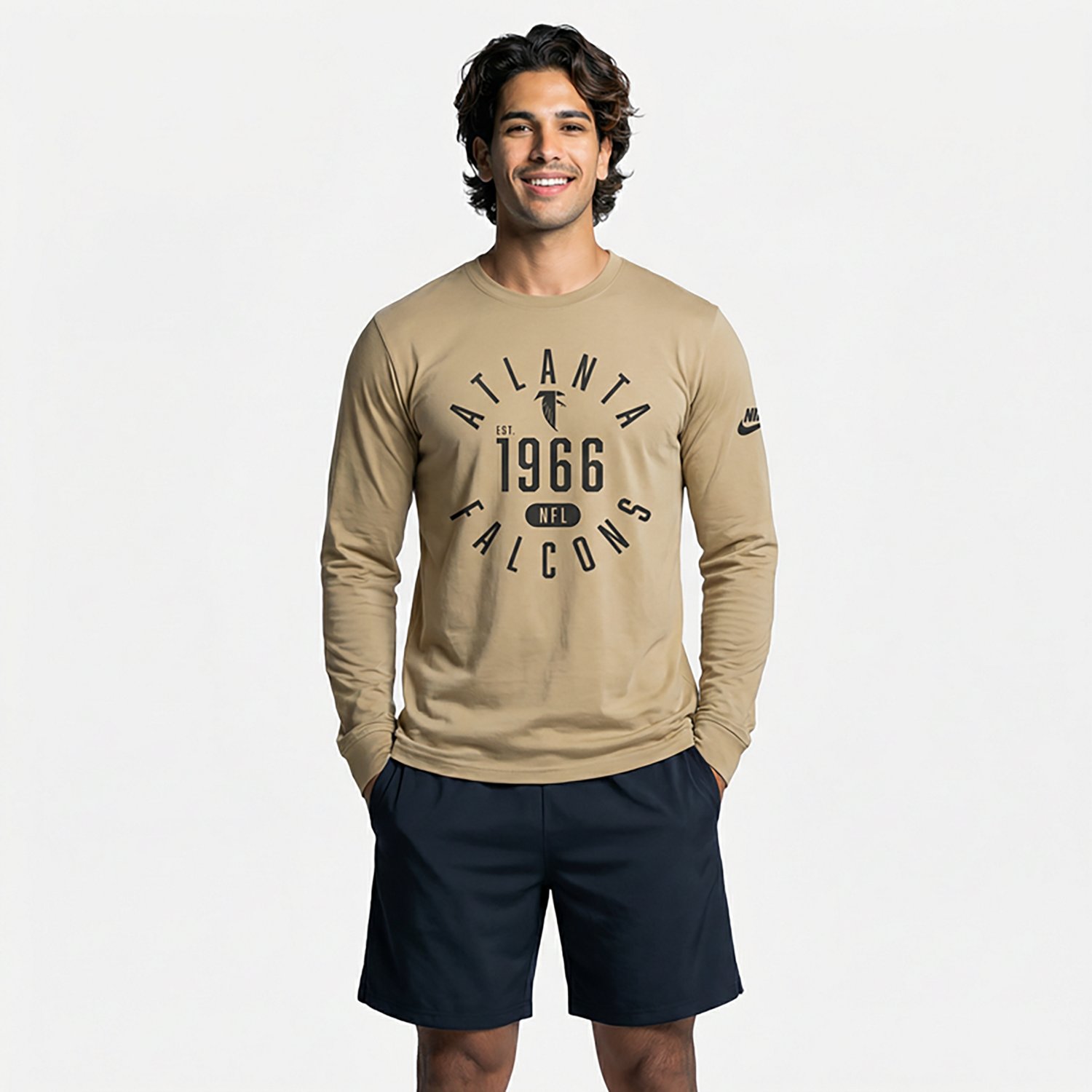 Nike Men's Falcons Rewind Slub Long Sleeve T-shirt - view number 2