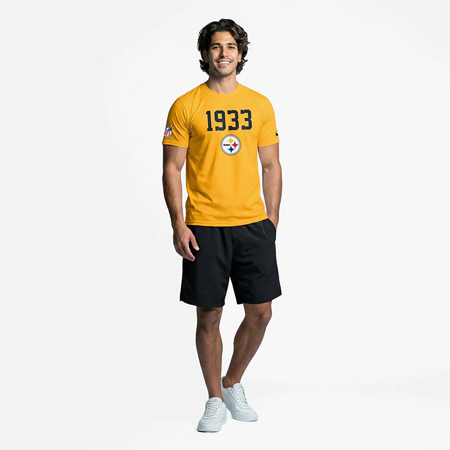 Nike Men's Steelers Dri-Fit Team Issue Crew T-shirt - view number 2