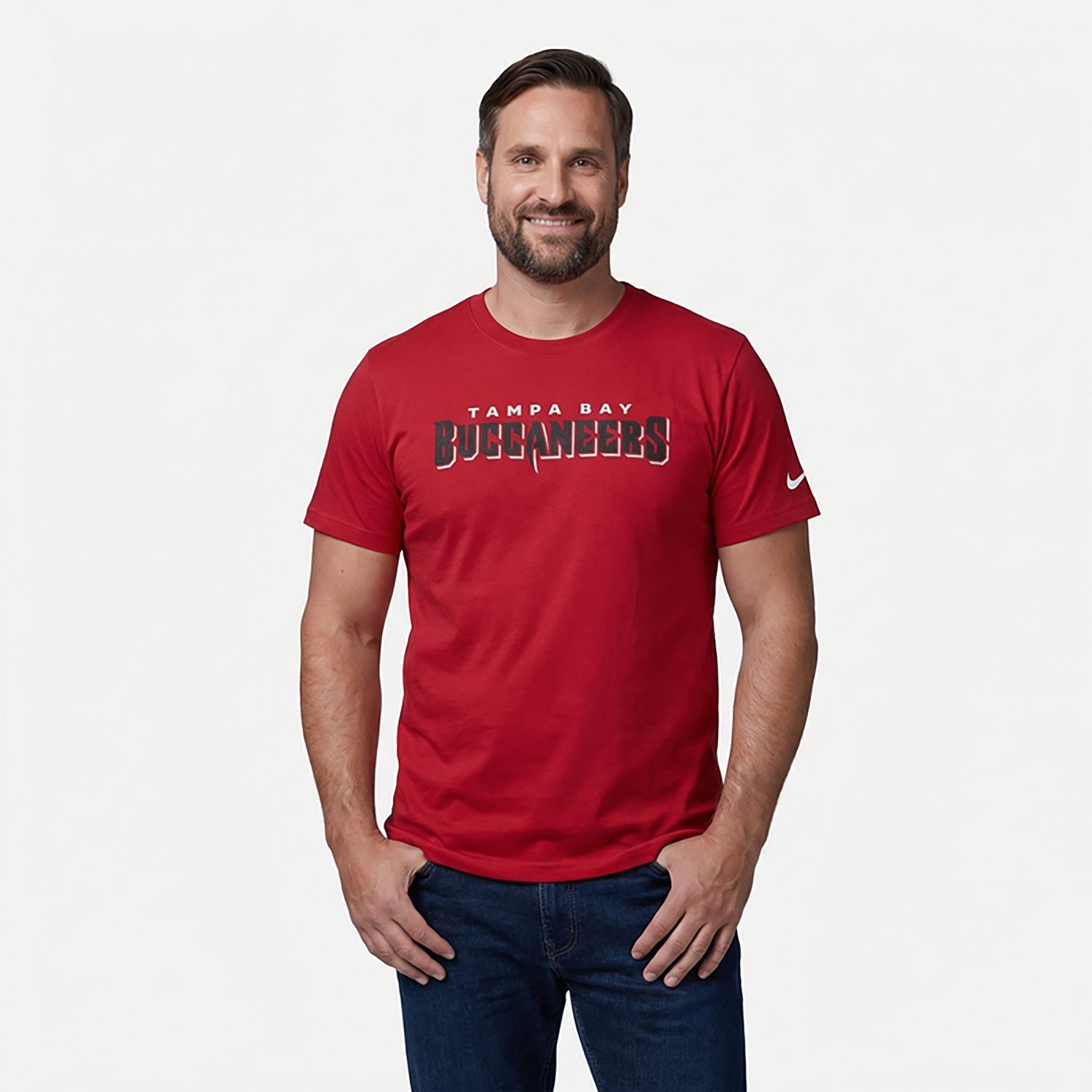 Nike Men's Buccaneers Wordmark Essential T-shirt - view number 2