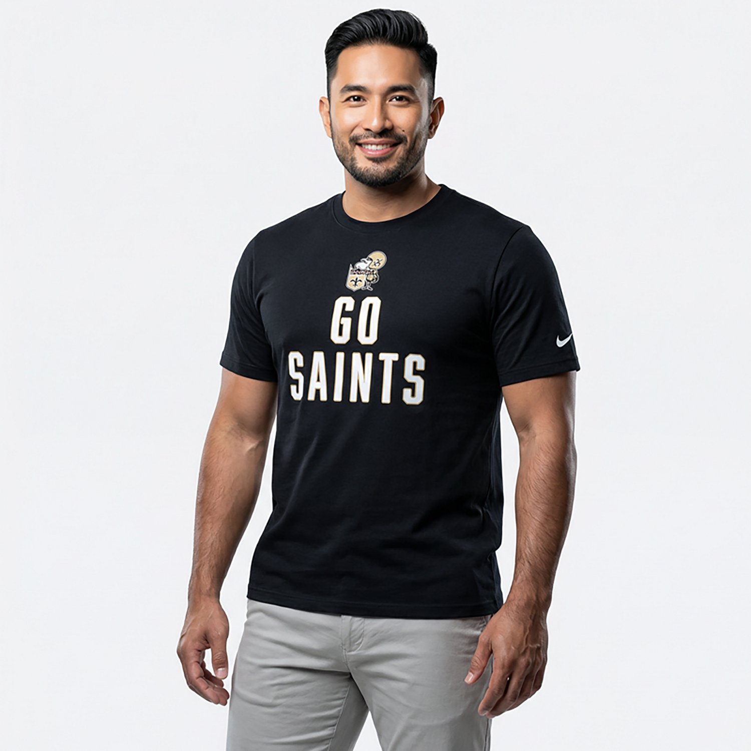 Nike Men's New Orleans Saints Rewind Slub Graphic T-shirt - view number 2
