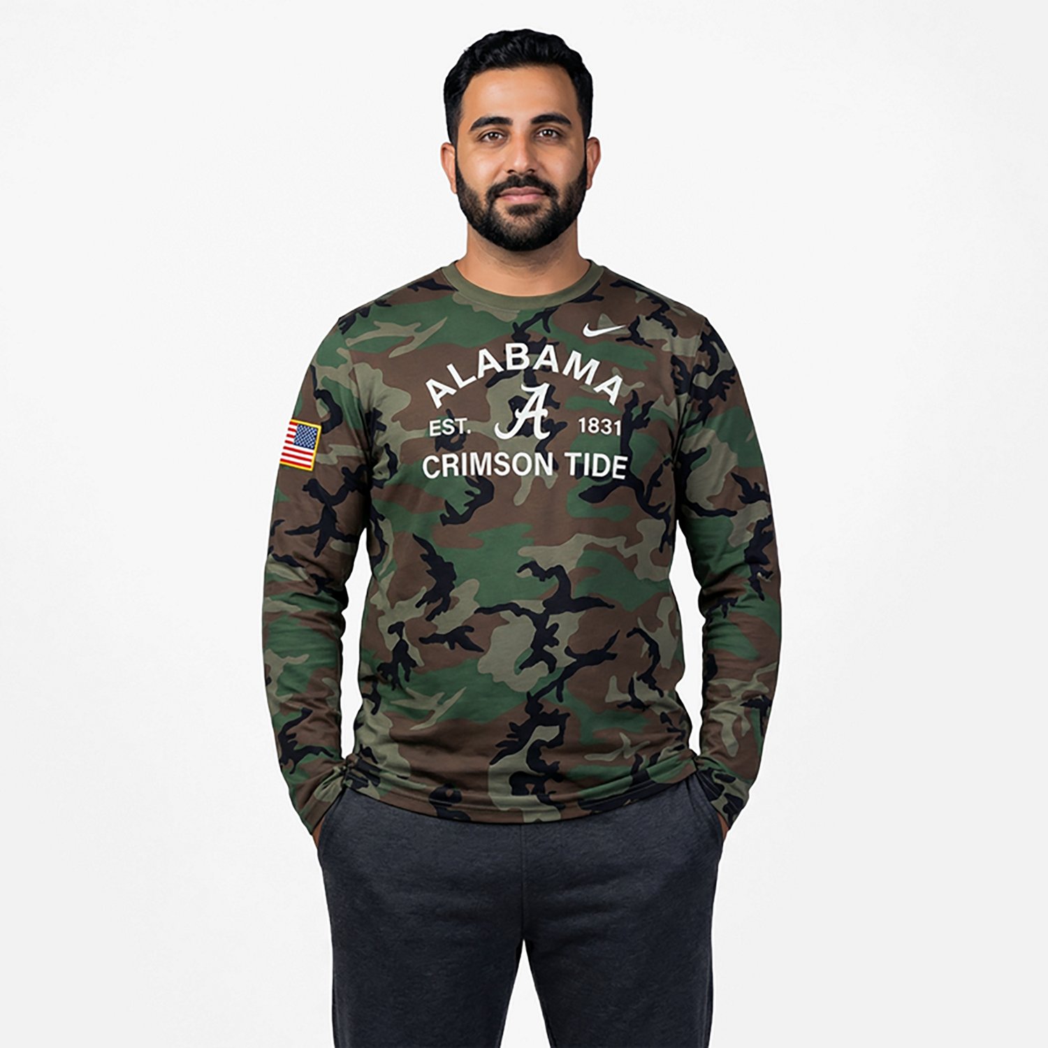 Nike Alabama Crimson Tide 2025 Military Appreciation Legend Dri-FIT Long Sleeve T-Shirt - view number 2