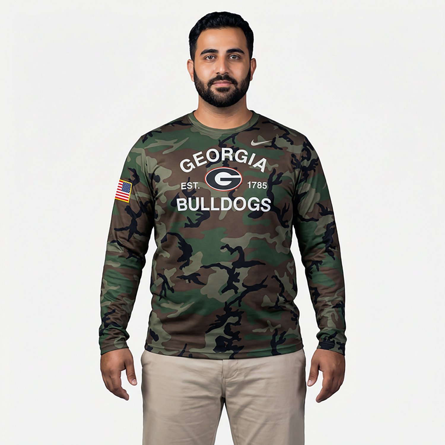 Nike Men's Georgia Military Appreciation Dri-FIT Legend Long Sleeve T-shirt - view number 2