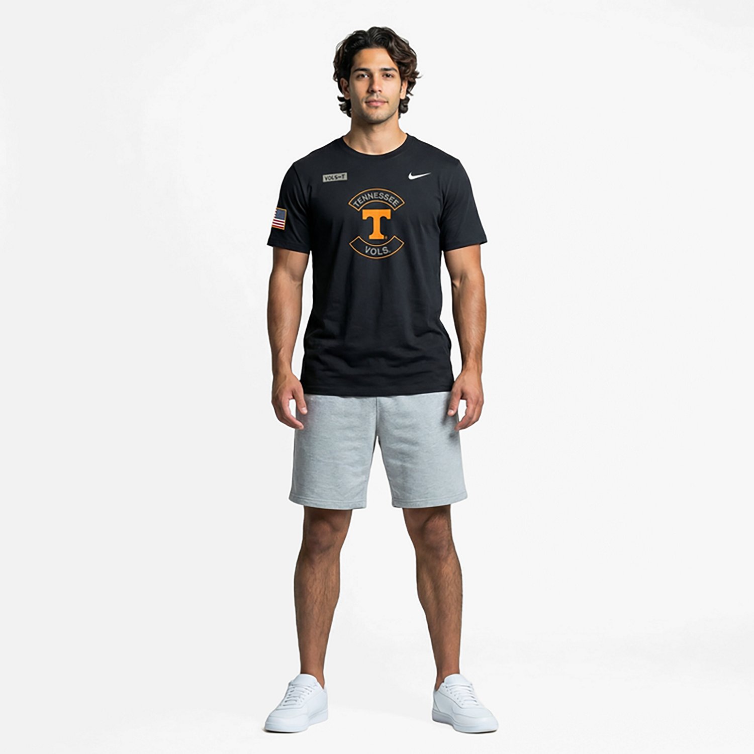 NUT TENN BLACK NCAA NIK 2025 MILITARY APPRECIATION DRI-FIT COTTON SS TEE TEEMENSCR