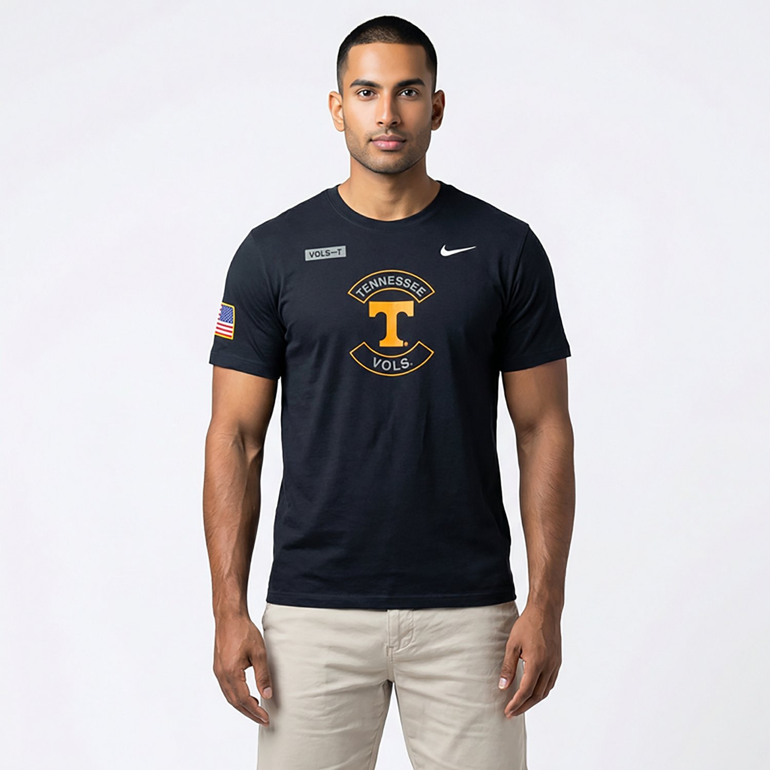 NUT TENN BLACK NCAA NIK 2025 MILITARY APPRECIATION DRI-FIT COTTON SS TEE TEEMENSCR
