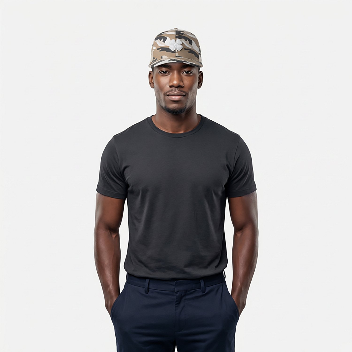 Black Clover Camo Vibe 1 Flat Brim Fitted Cap - view number 2