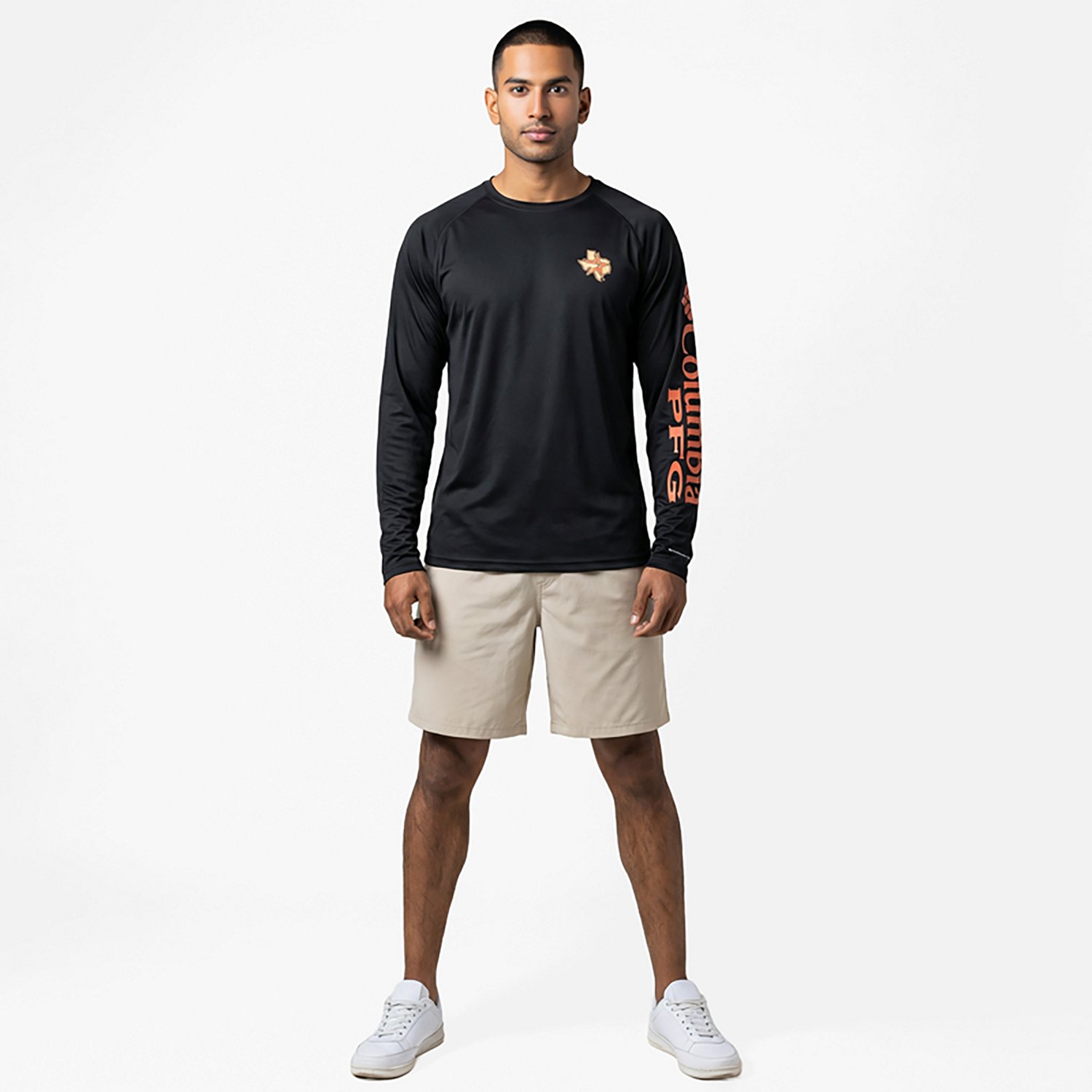 Columbia Sportswear Men's Houston Astros Red Brick Terminal Tackle Long Sleeve T-shirt