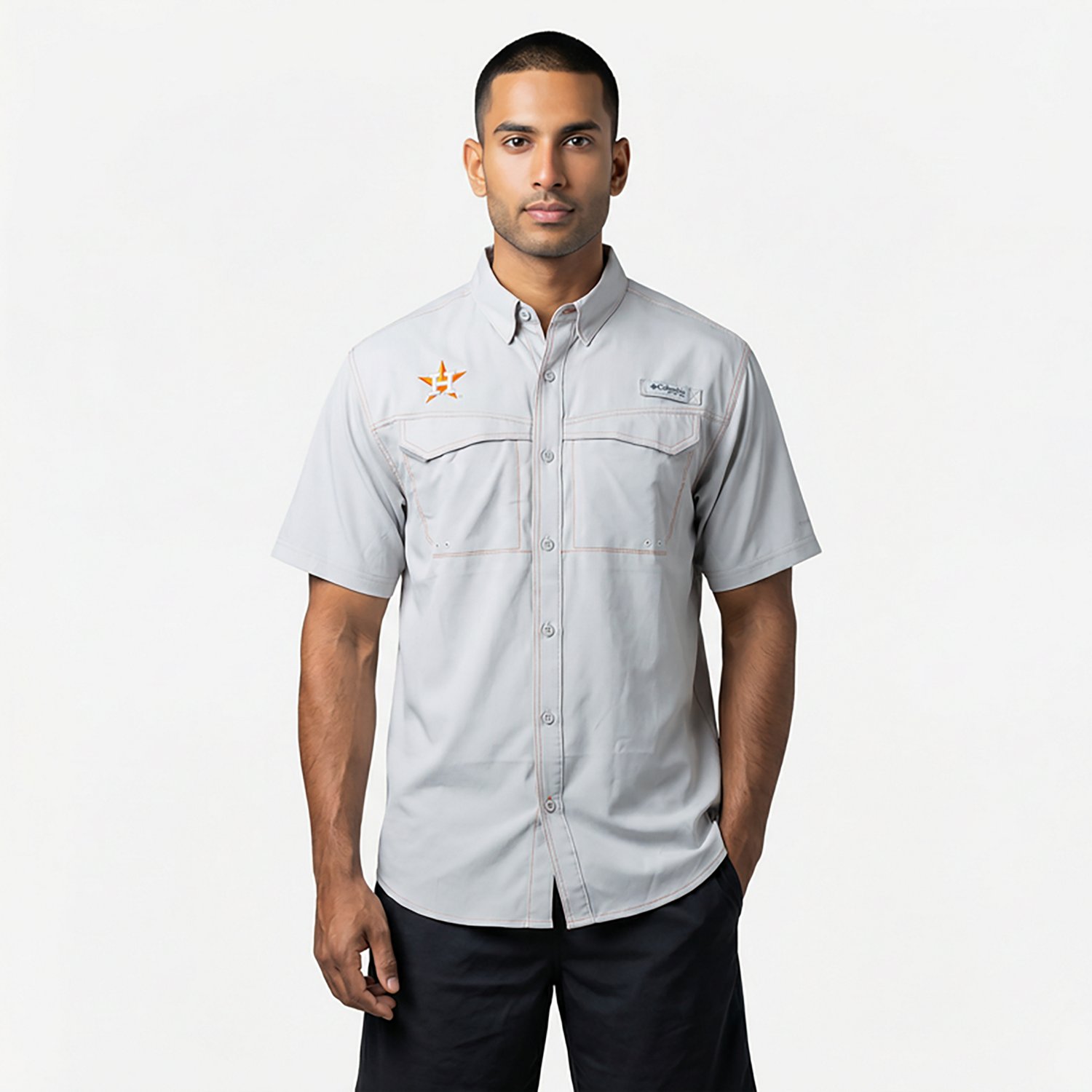 Columbia Sportswear Men's Houston Astros Low Drag Offshore Short Sleeve Shirt - view number 2