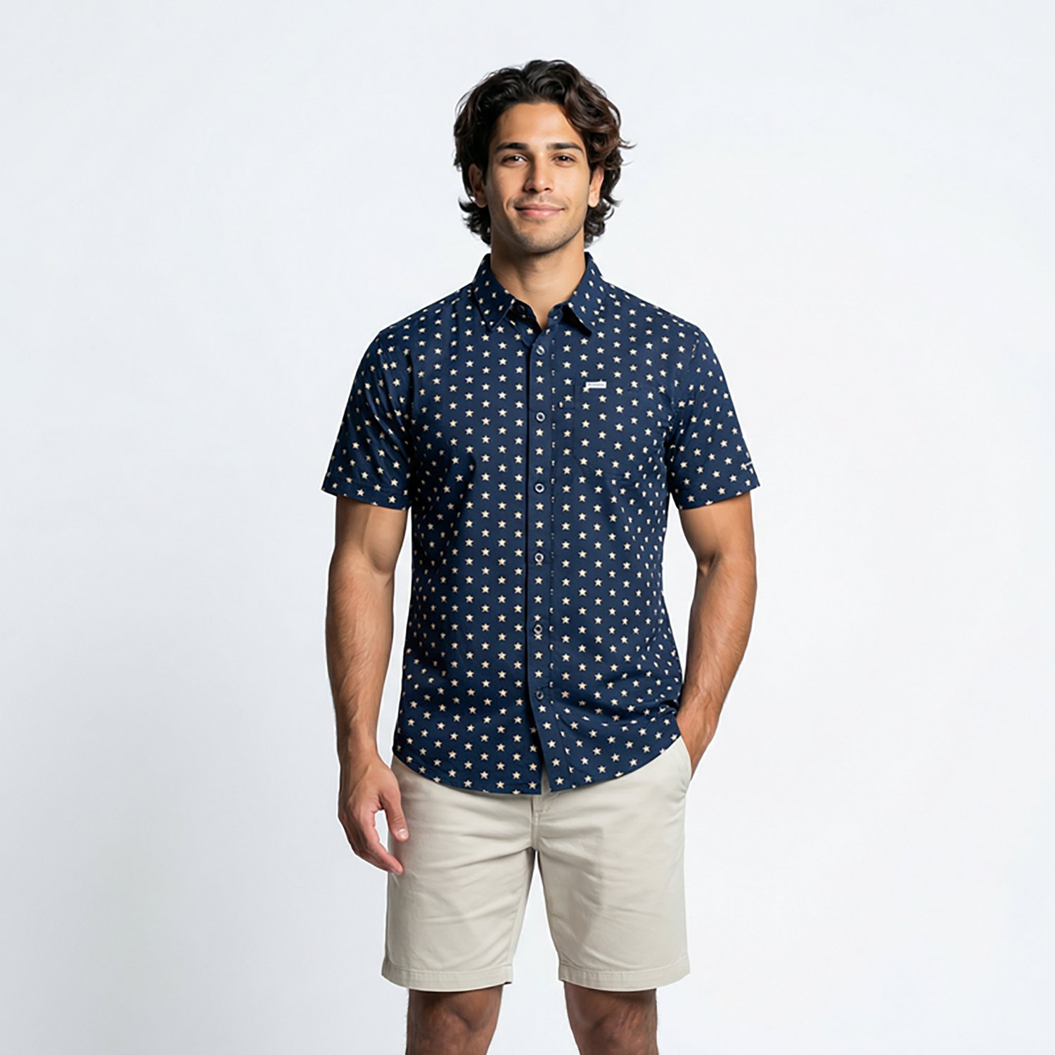 Columbia Sportswear Men's Houston Astros Micro Logo Super Slack Tide Short Sleeve Shirt - view number 2