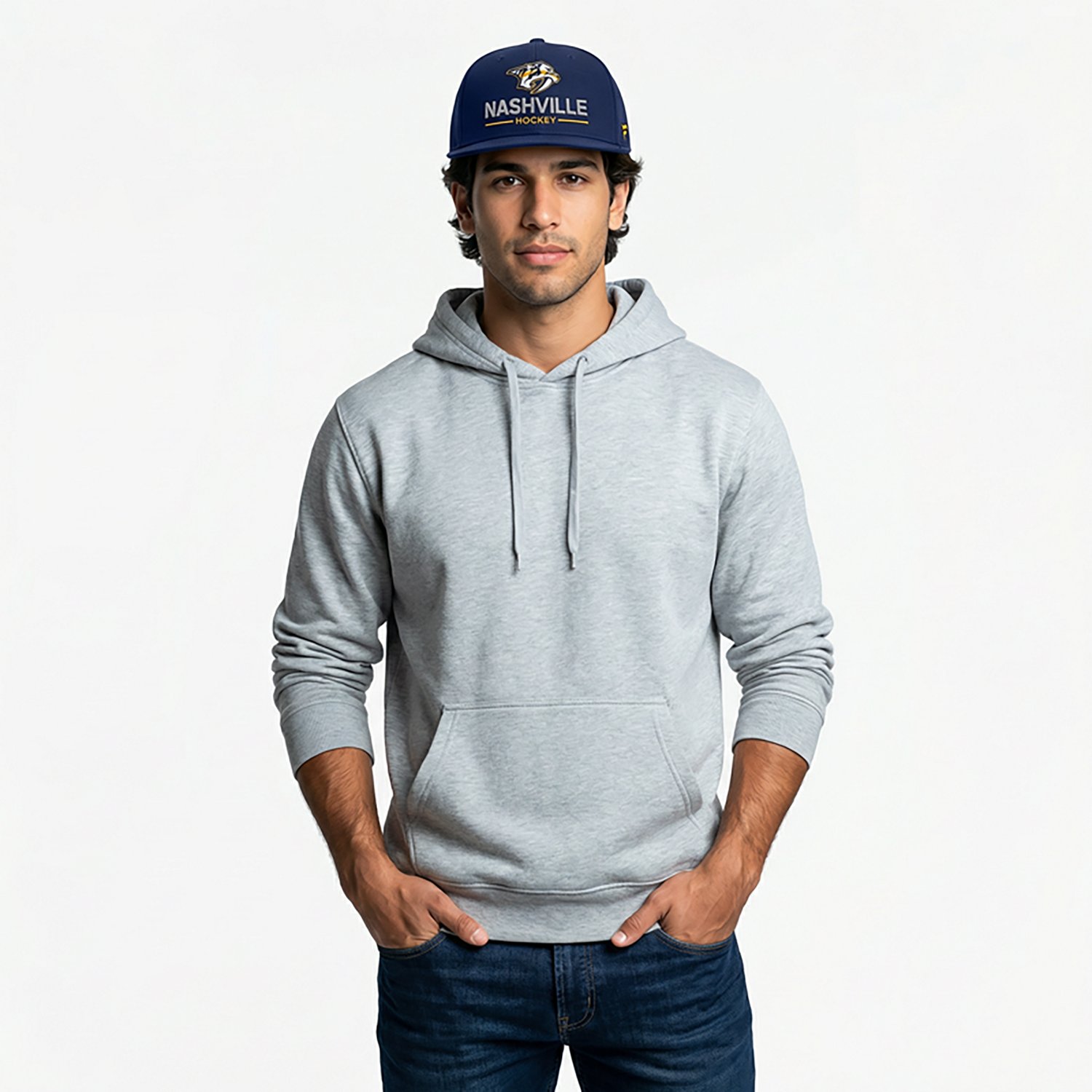 Fanatics Men's Predators Rink Flat Brim Structured Square Visor Adjustable Cap - view number 2