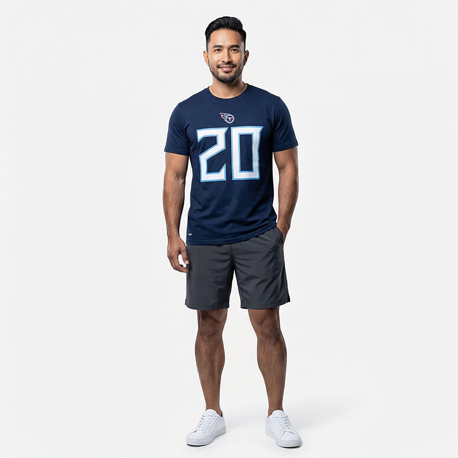 Nike Men's Titans Tony Pollard Inline Player Name & Number T-shirt - view number 2