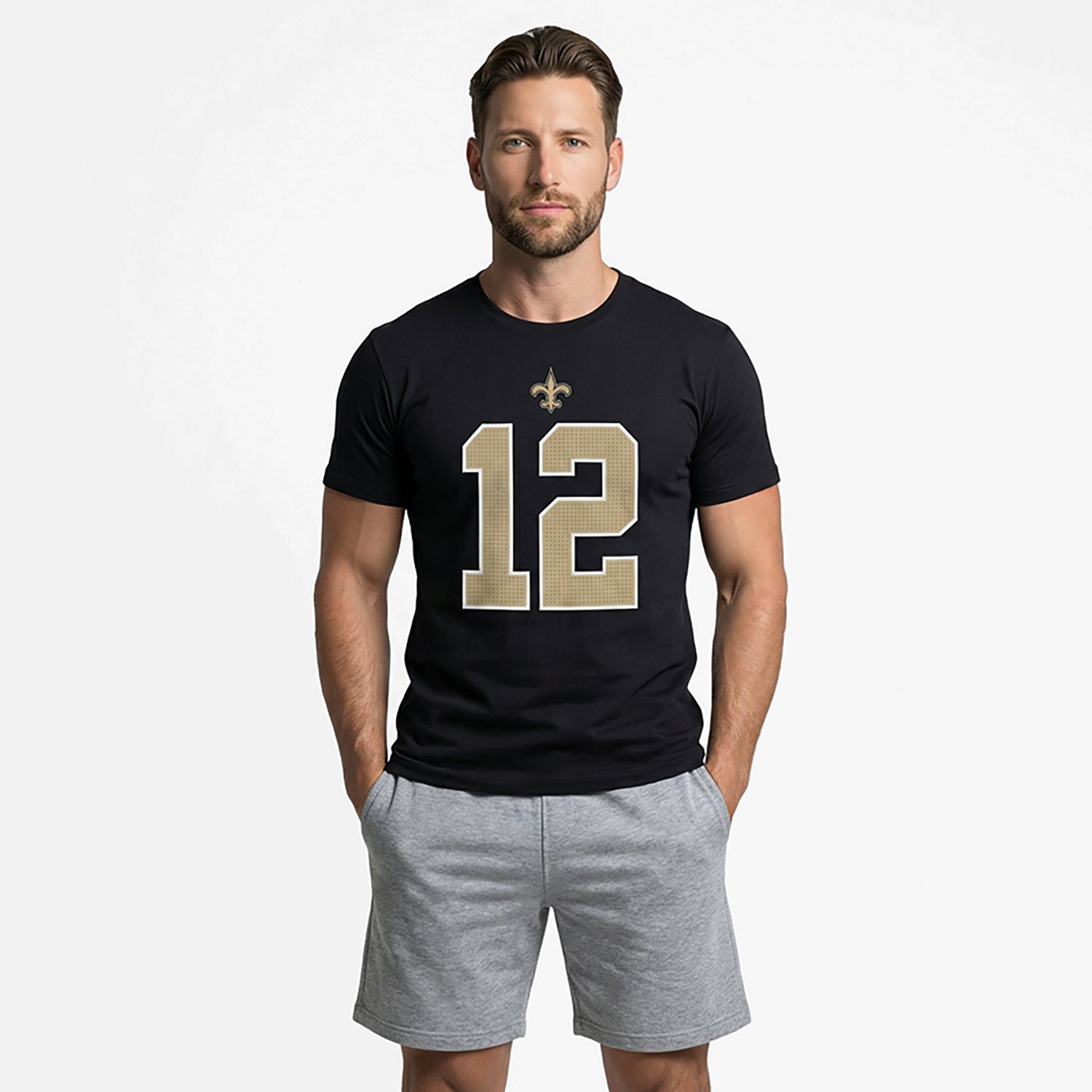 Nike Men's New Orleans Saints Chris Olave #12 Graphic T-shirt - view number 2