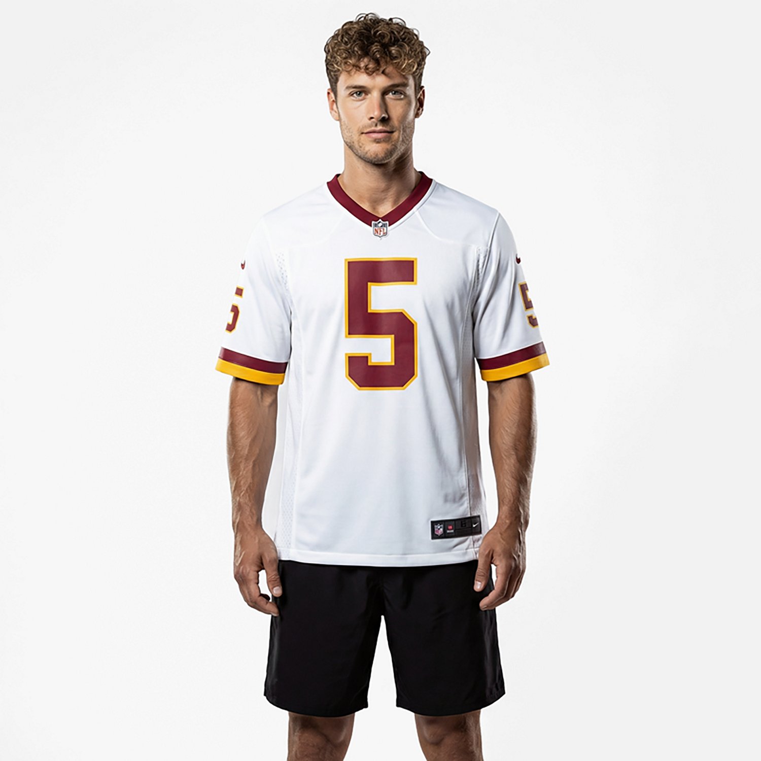 Nike Men's Commanders Jayden Daniels #5 Name & Number Alternate Game Jersey - view number 2