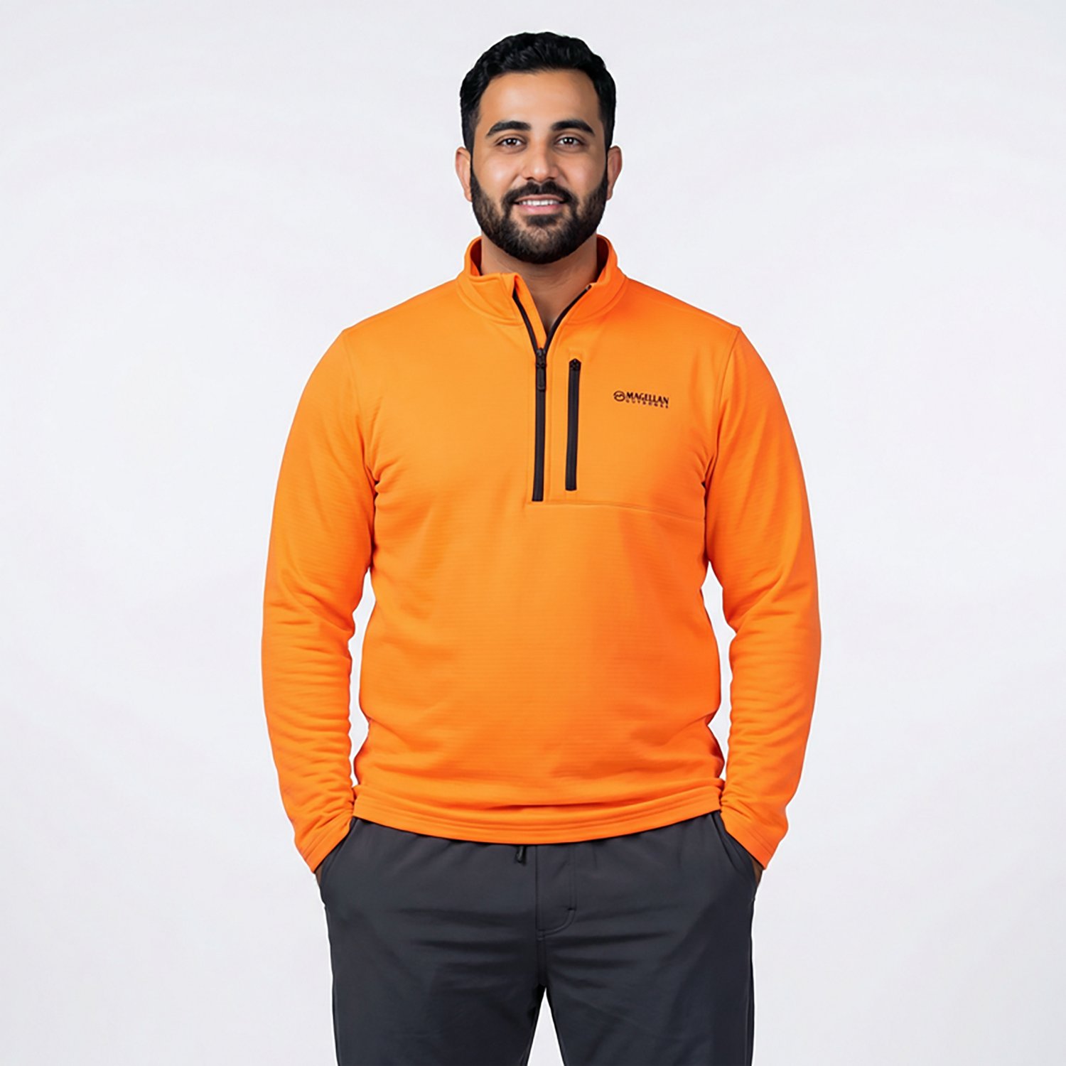 Magellan Outdoors Men's HuntGear Crockett 1/4 Zip Long Sleeve Pullover