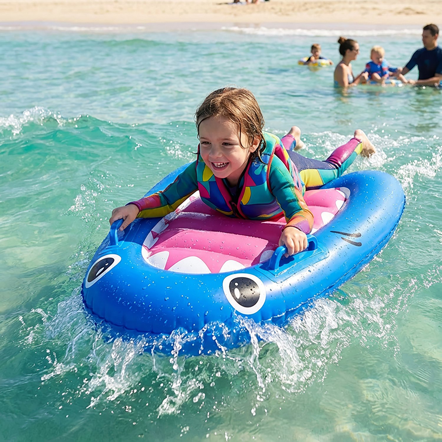 Coconut Grove Kids' Finn the Shark Kiddy Inflatable Bodyboard                                                                    - view number 3